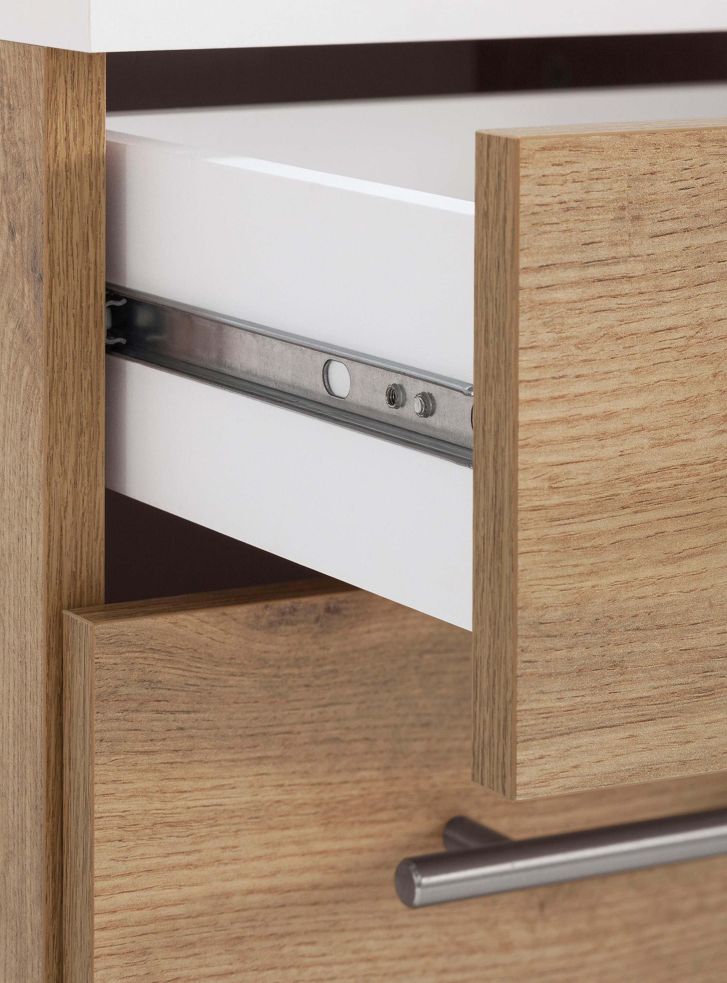 welltime Seitenschrank »Emmi, Breite 30 cm« Wechselbarer Türanschlag, Metallbeschläge