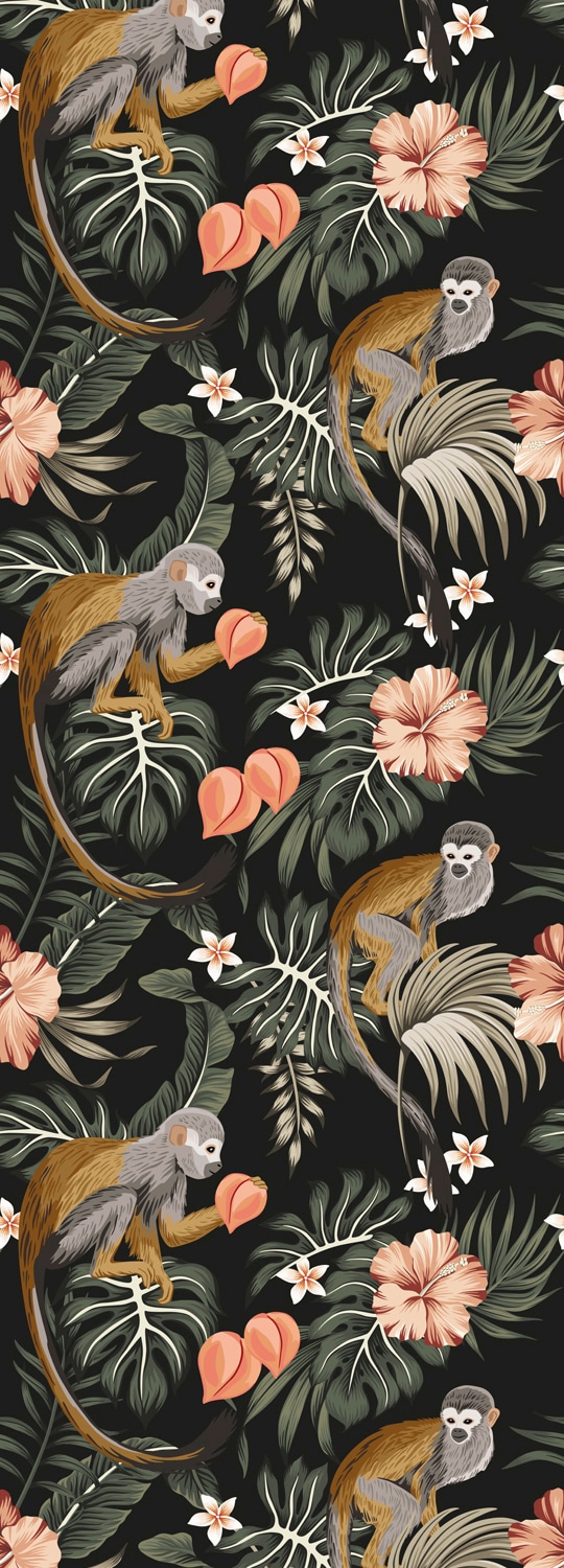 queence Vinyltapete "Edda" Motiv bedruckt botanisch floral gemustert natürlich glatt 90x250cm, selbstklebend, kinderleichte Anbringung, Sticker