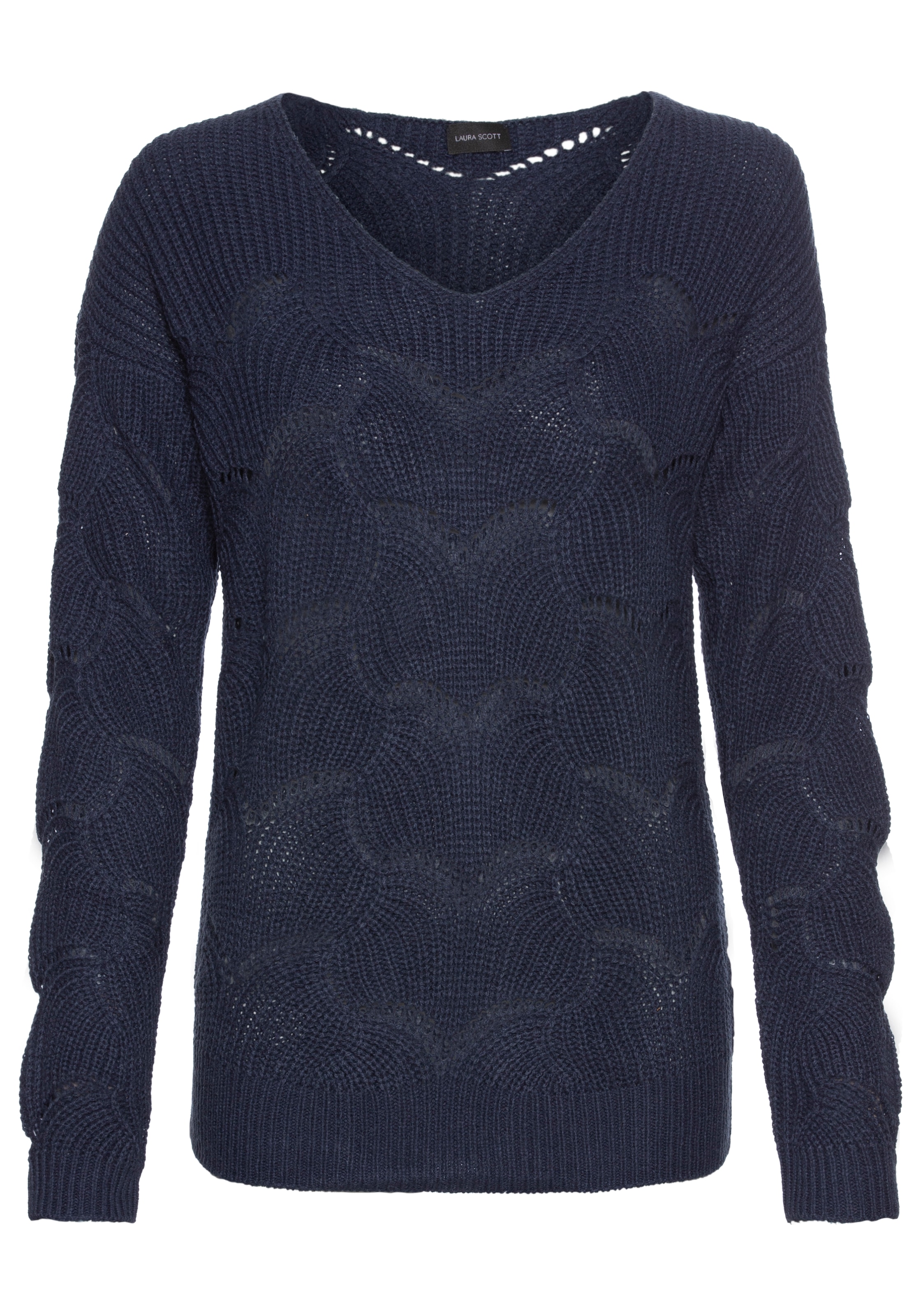 Laura Scott Strickpullover, mit modischem Strickmuster