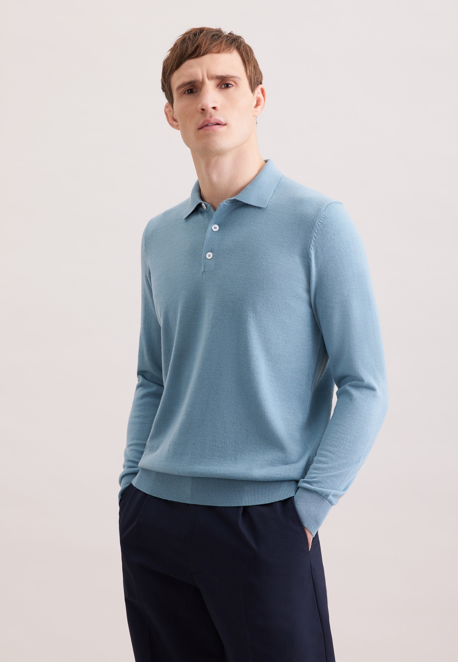 seidensticker Strickpullover "Schwarze Rose" 1/1 Kragen Uni günstig online kaufen