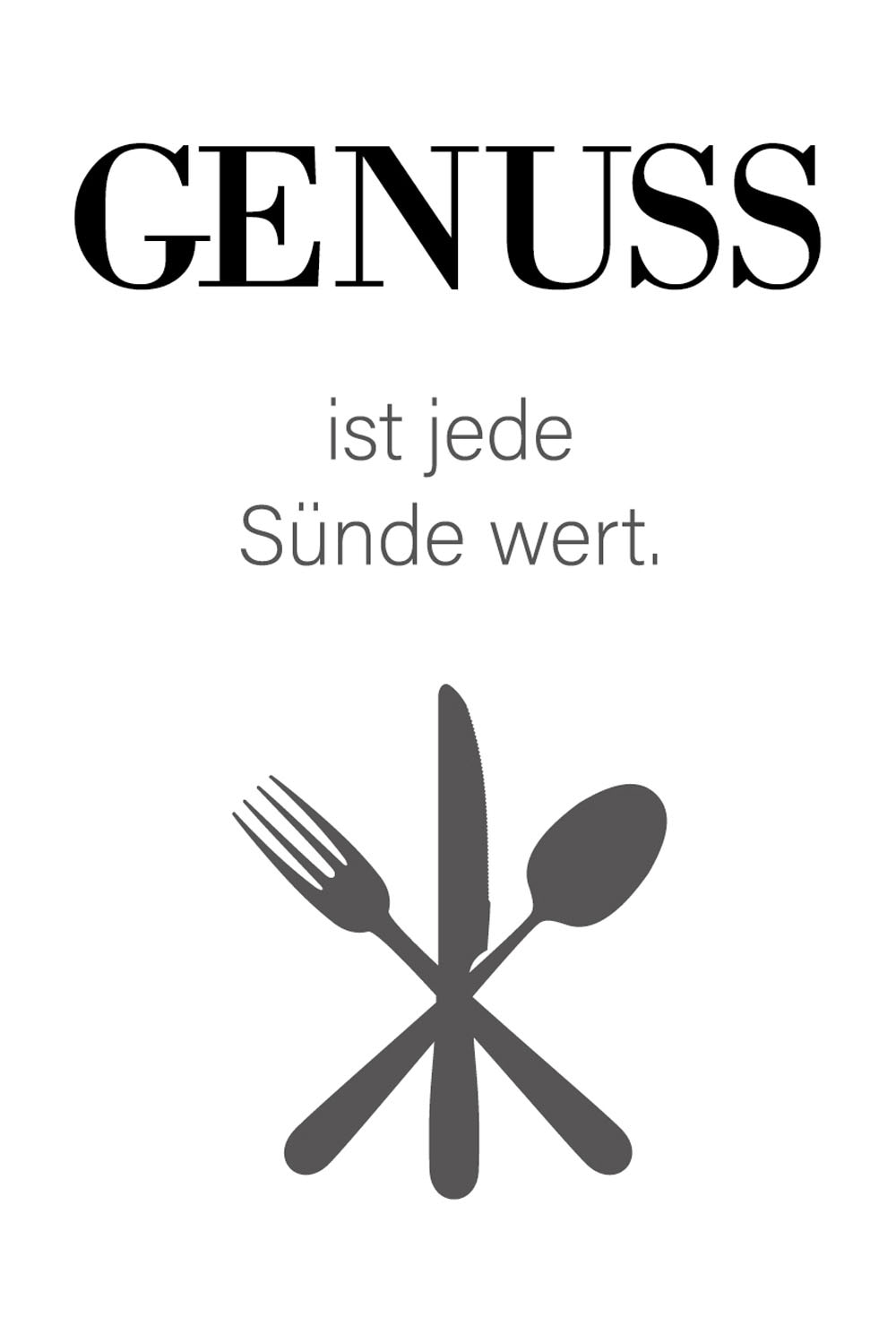 queence Wanddekoobjekt »GENUSS« Stahlschild su...