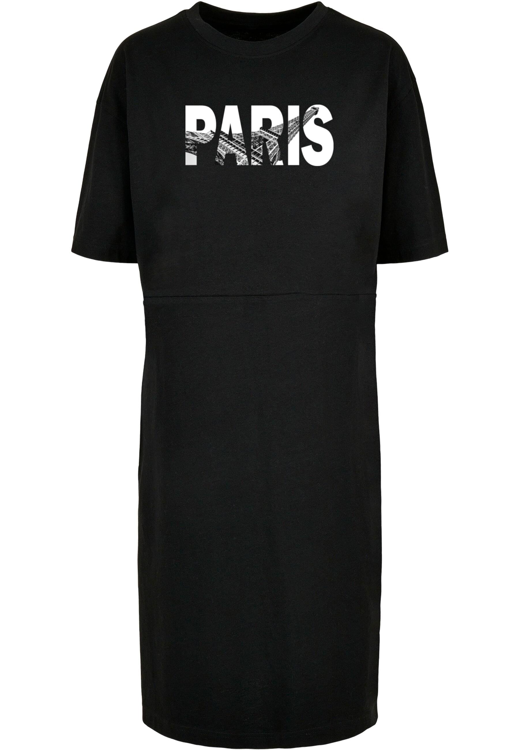 Merchcode Shirtkleid "Merchcode Damen Ladies Paris Eiffel Tower Oversized Slit Dress", (1 tlg.)