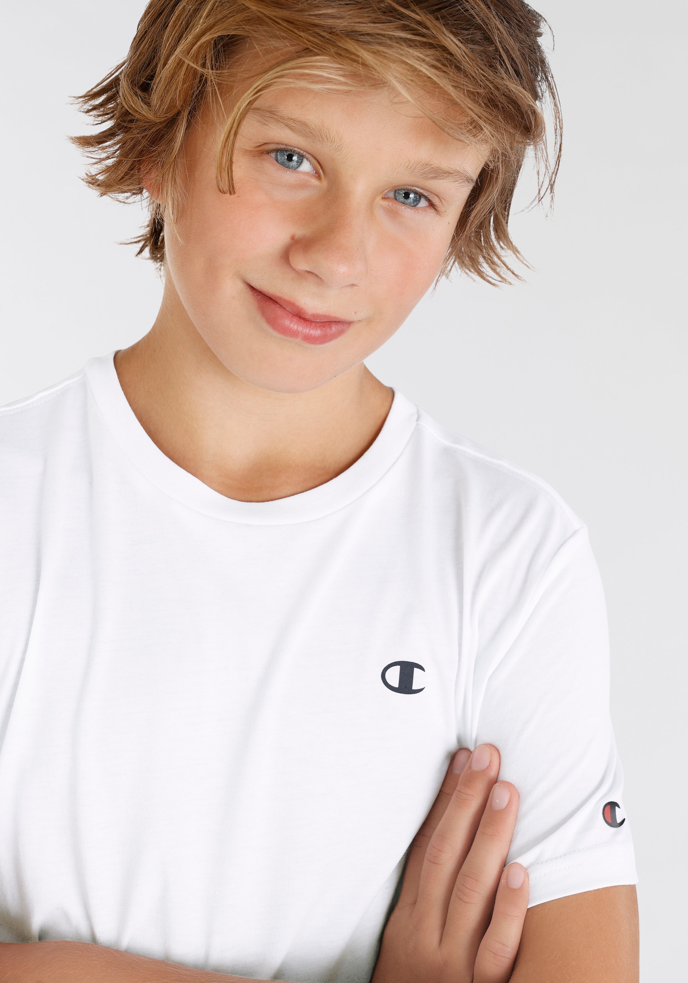 Champion T-Shirt »Basic 2pack Crew-Neck - für Kinder«, (Packung, 2 tlg.)  online kaufen | BAUR