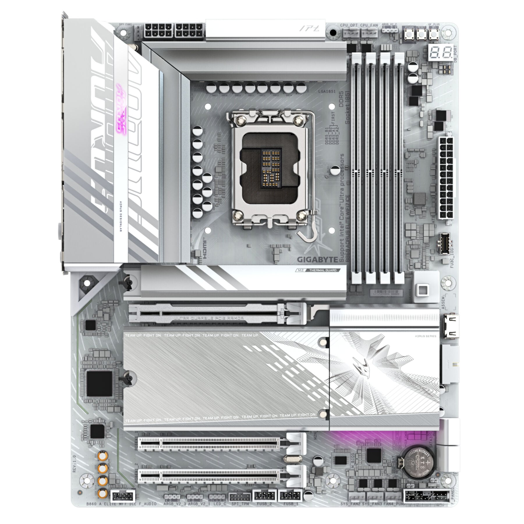 Gigabyte Mainboard »B860 AORUS ELITE WIFI7 ICE Mainboard - Intel Core Ultra CPUs, 14+1+2+1«