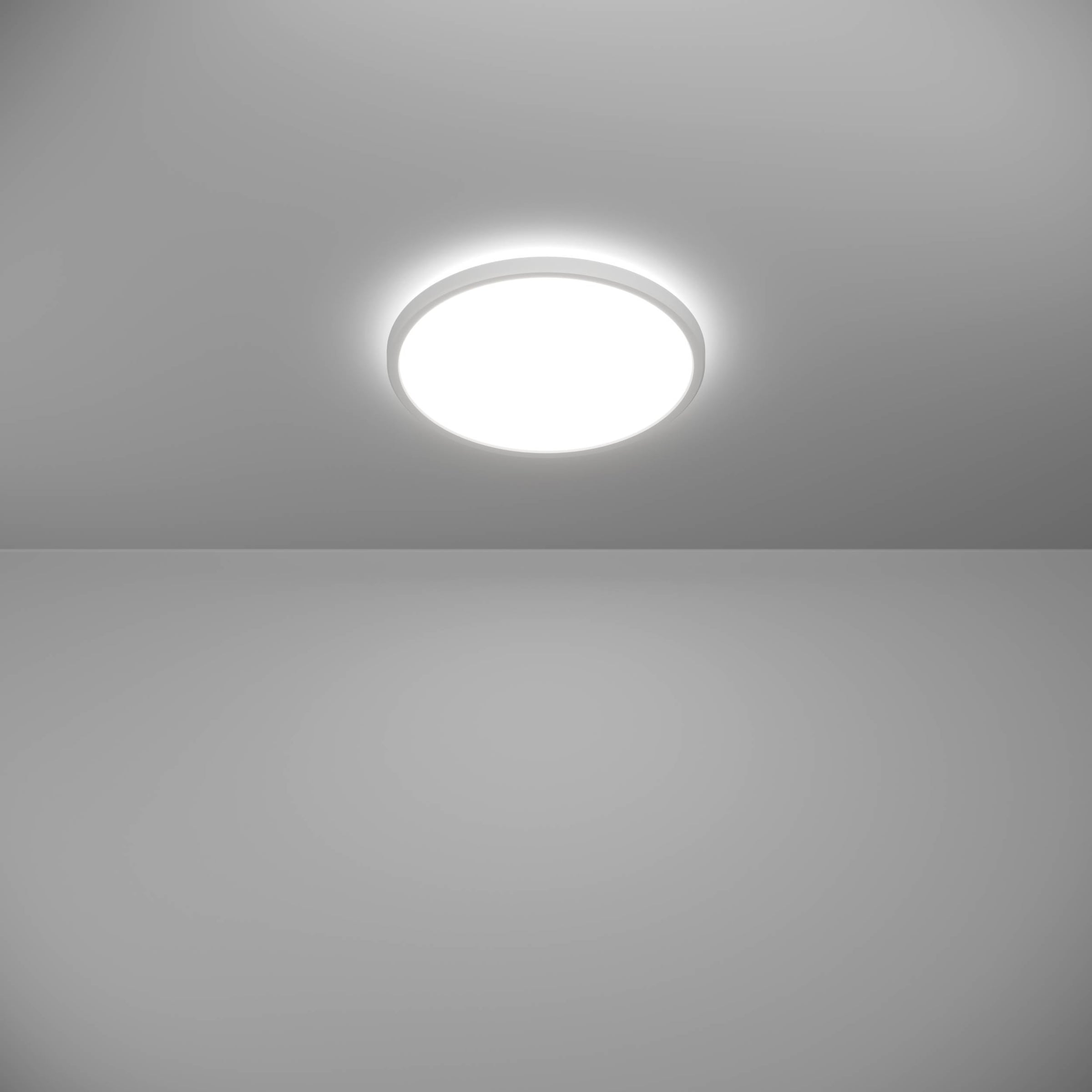 EGLO Deckenleuchte »Rovito Deckenlampe, Deckenbeluchtung, Badlampe Decke, Kunststoff, IP44« LED-Modul 1 Stk. Kaltweiß | Neutralweiß | Warmweiß Wand-/Deckenleuchte - H3 x Ø30 cm - weiß - 13,9W inkl.