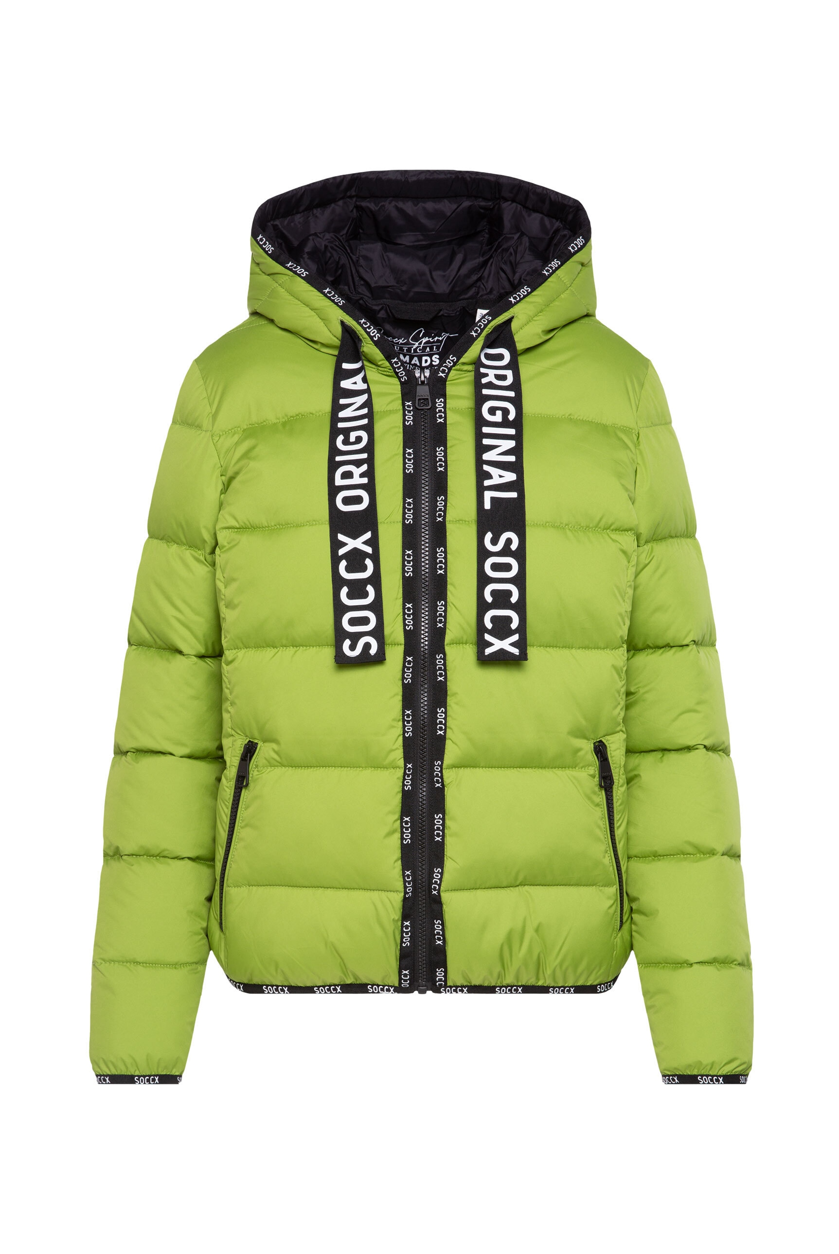 SOCCX Winterjacke mit Kapuze mit Reißverschluss an den Einschubtaschen
