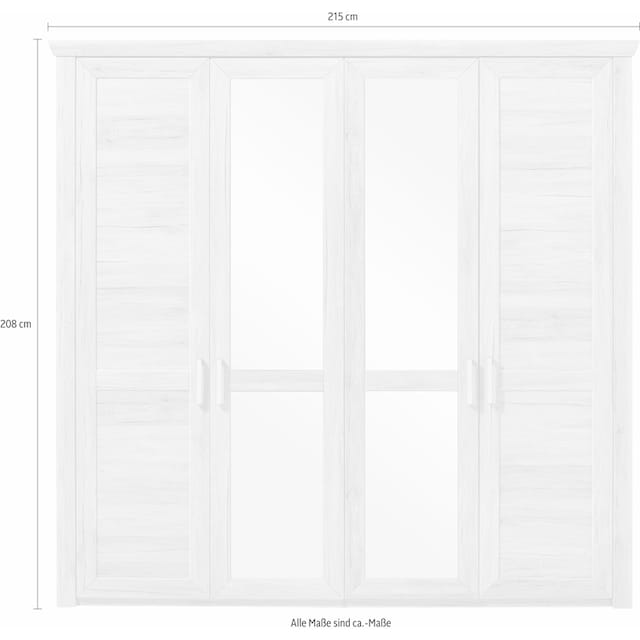 set one by Musterring Drehtürenschrank »Oakland«, Typ 72-2SP, Pino Aurelio,  4-türig im Landhausstil | BAUR