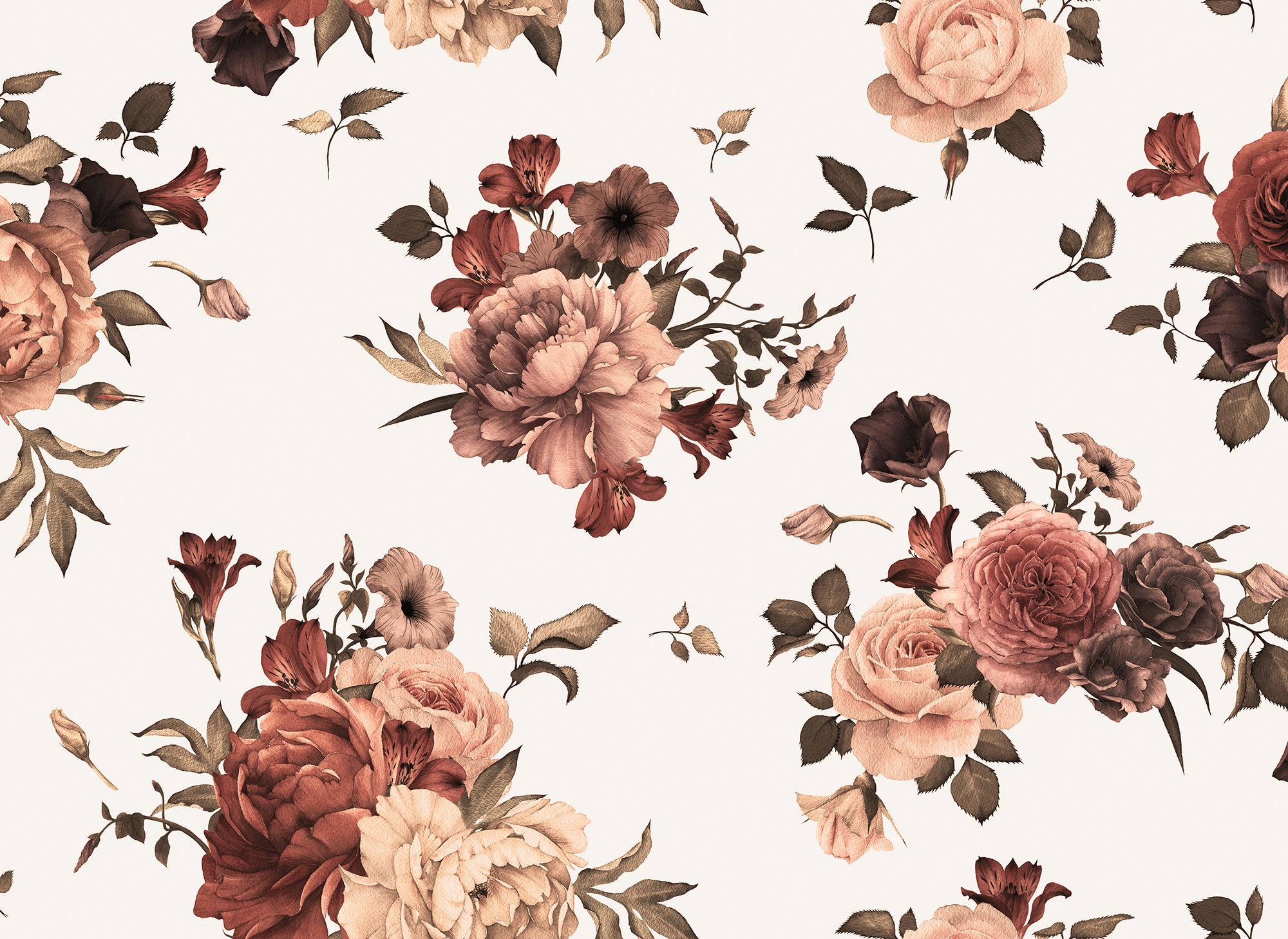 living walls Fototapete "Designwalls Flower Bouquet 2" glatt Vlies, Wand, Schräge, Decke
