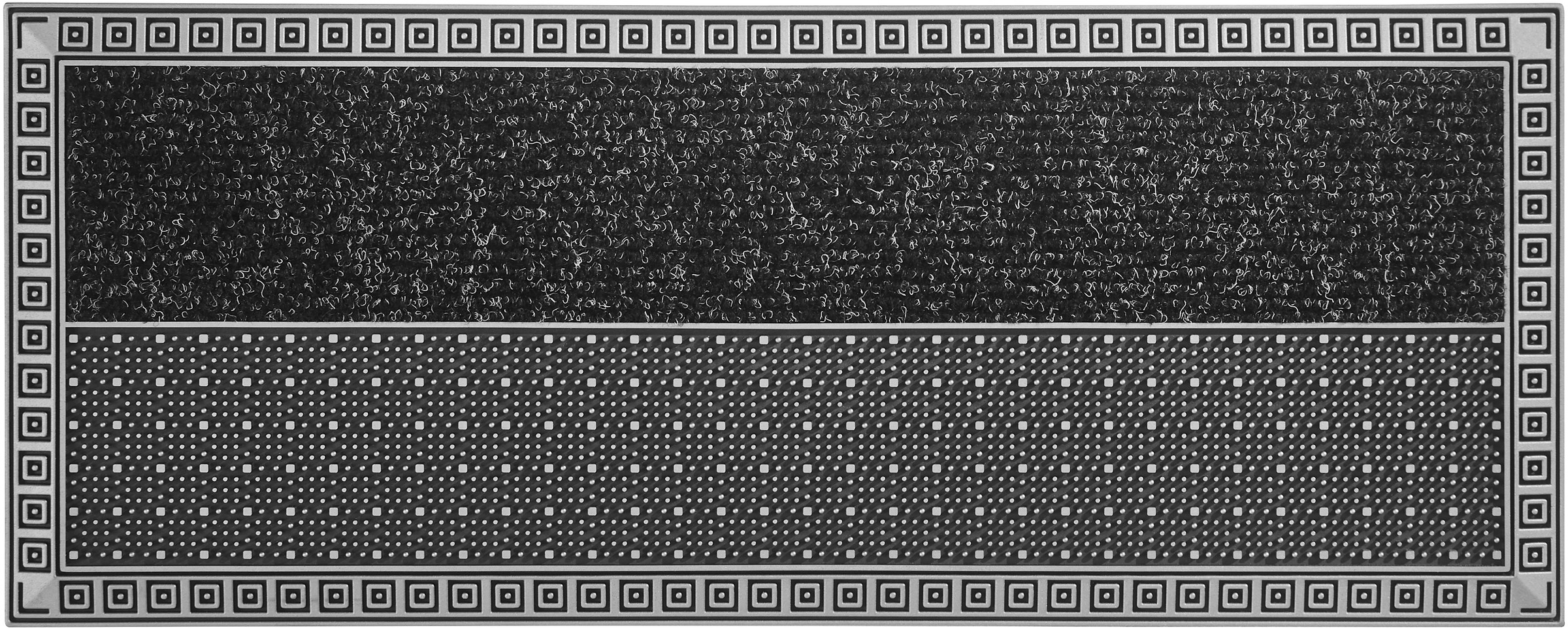 Home2Fashion Fußmatte »CenterClean XL - Squares«, rechteckig, 8 mm Höhe, schmale Schmutzfangmatte, robust, In- und Outdoor geeignet