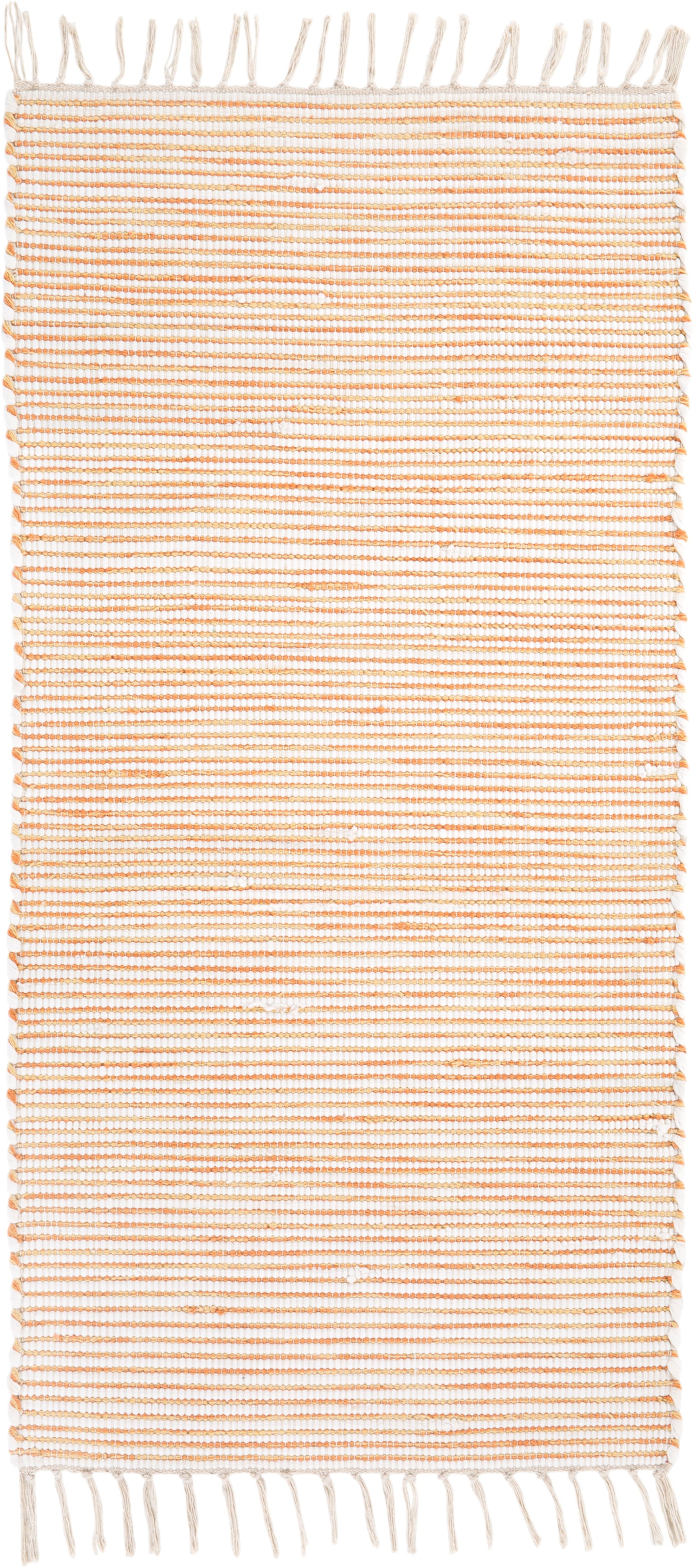 reine Fransen Flachgewebe, 1«, rechteckig, | Handweb Teppich Teppich, bestellen Baumwolle, mit Andiamo handgewebt, »Milo BAUR