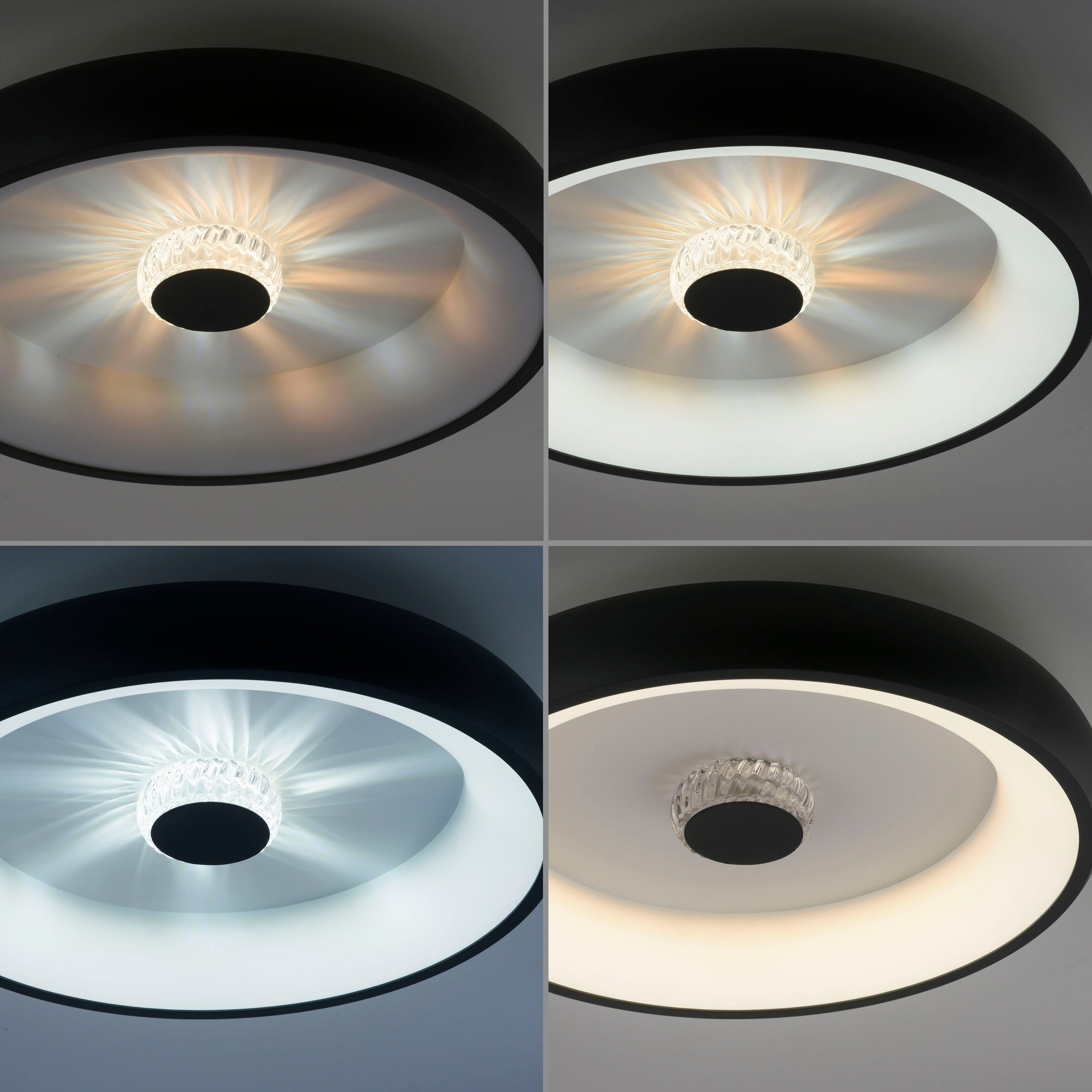 JUST LIGHT Deckenleuchte »VERTIGO«, 1 flammig, Leuchtmittel LED-Board | LED fest integriert, CCT über Fernbedienung, Funk inkl., separat steuerbar über FB, Memory