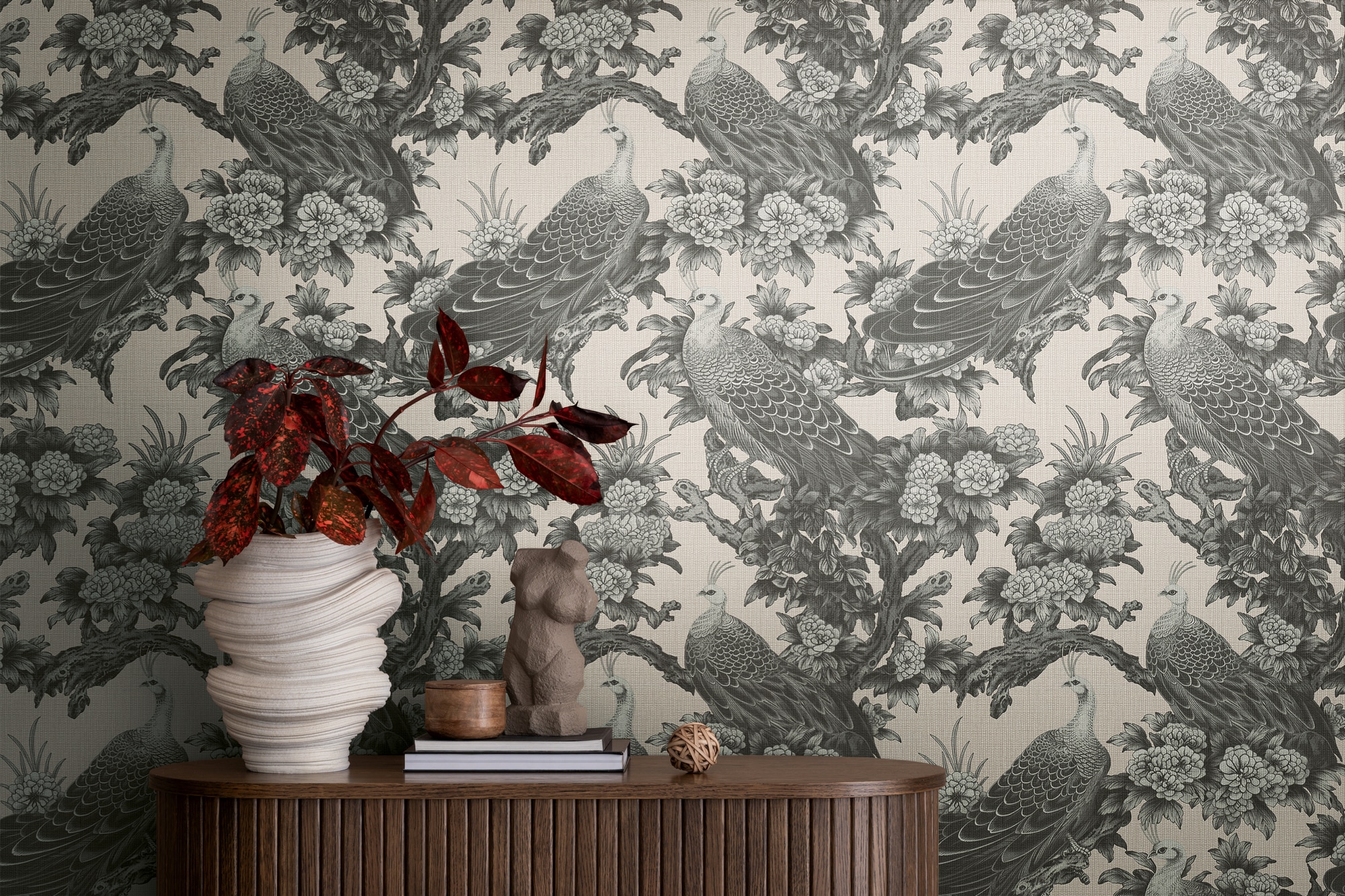 Living Walls Vliestapete "Michalsky 6 Florale Tapete Mustertapete Vögel Tiere" Matt Strukturiert Vliestapete Natur Für Schlafzimmer Küche