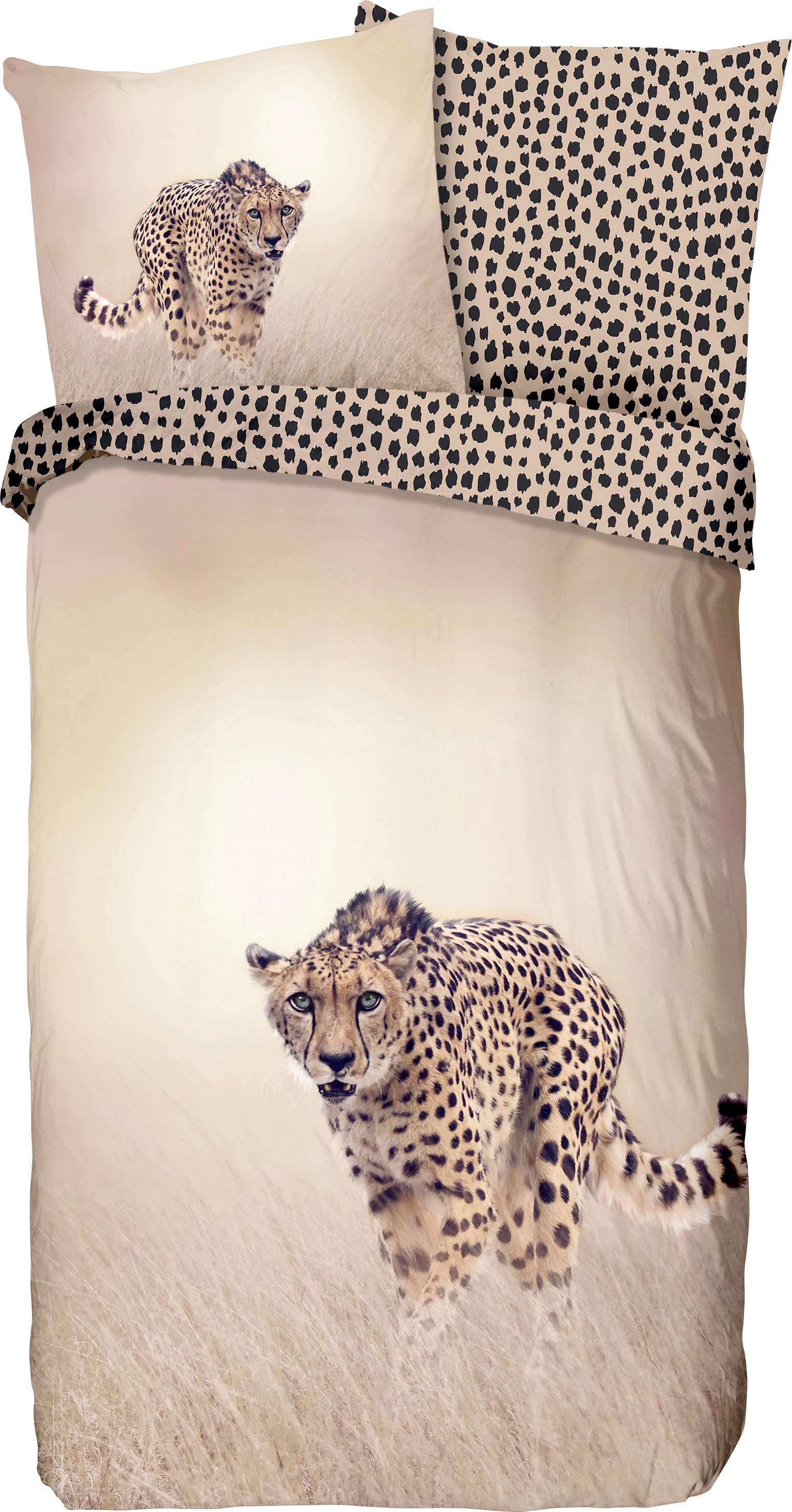 Wendebettwäsche »Cheetah«, (2 tlg.), mit Gepard