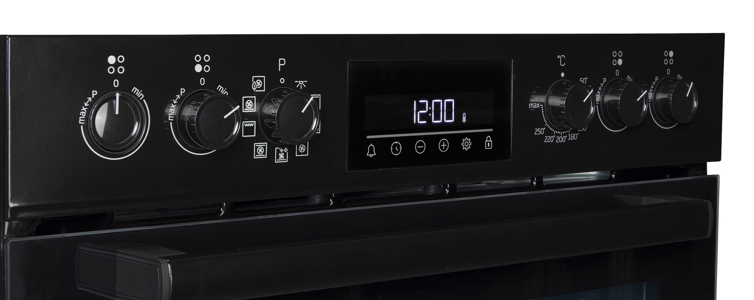 BEKO Induktions Herd-Set »BBUM17341BE«, mit 2-fach-Teleskopauszug, (Set), Heißluft mit Ringheizkörper