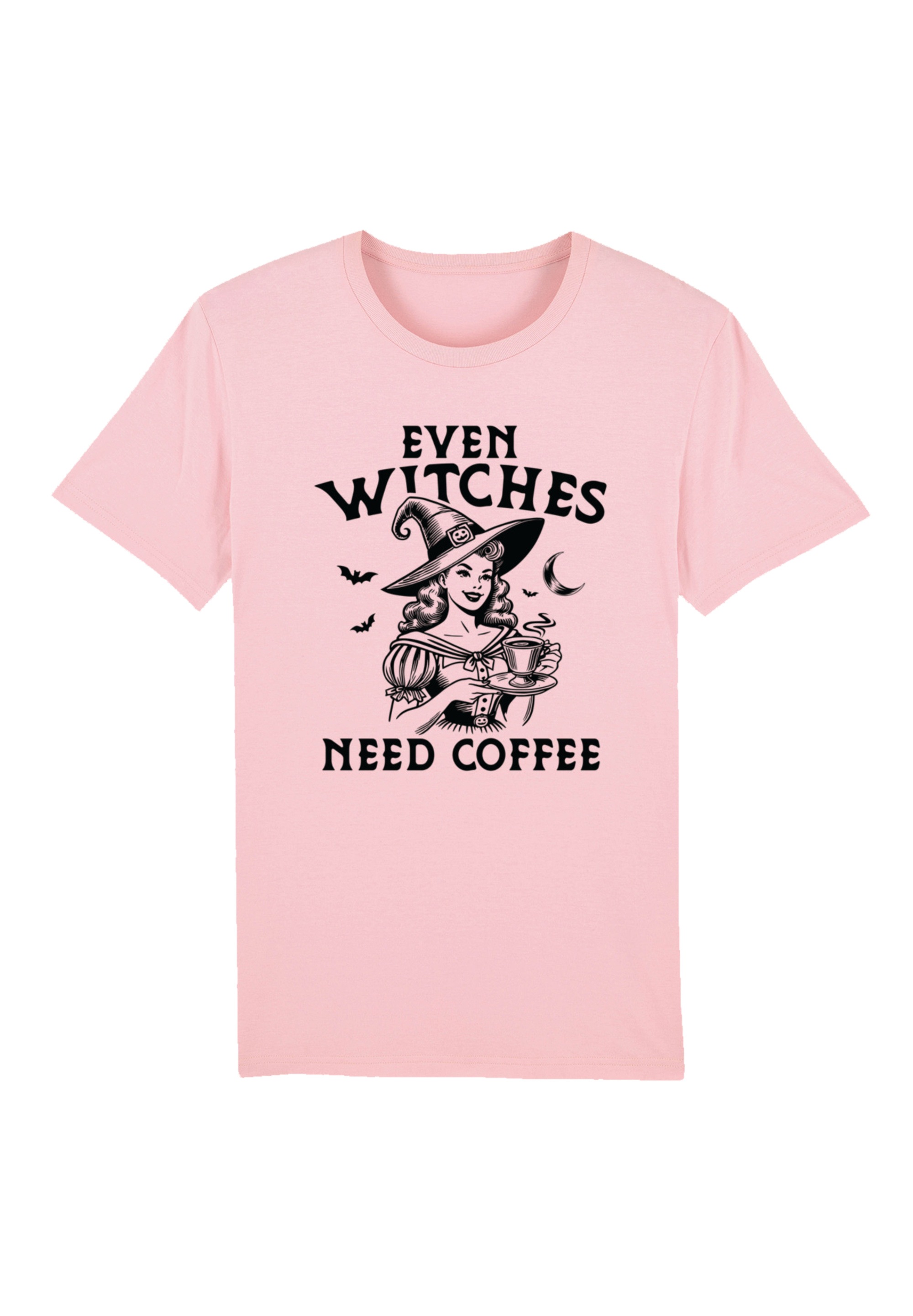 F4NT4STIC T-Shirt "Halloween Witch even witches need coffee", Premium Quali günstig online kaufen