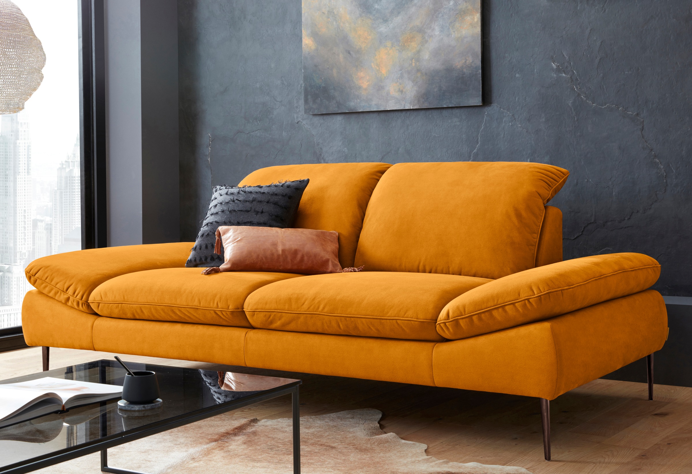 W.SCHILLIG 2,5-Sitzer "enjoy&MORE" Sitztiefenverstellung, Füße bronze pulve günstig online kaufen