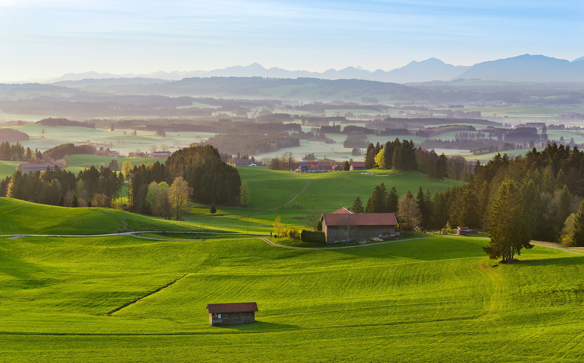 Vliestapete »Paradiesisches Bayern«, 450x280 cm (Breite x Höhe), Wohnzimmer, Schlafzimmer