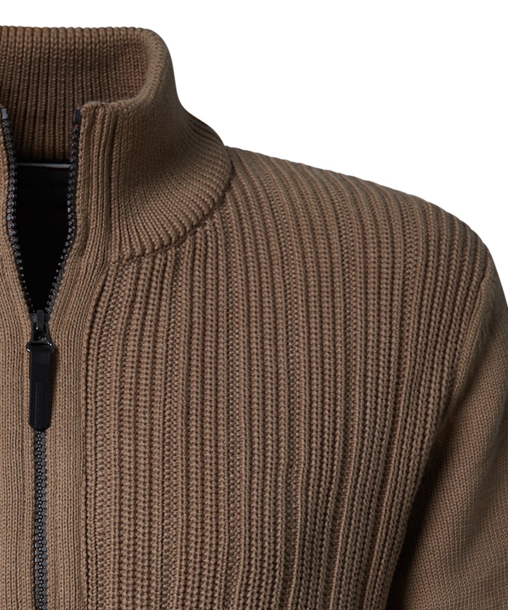Pierre Cardin Strickjacke in gerippter Qualität