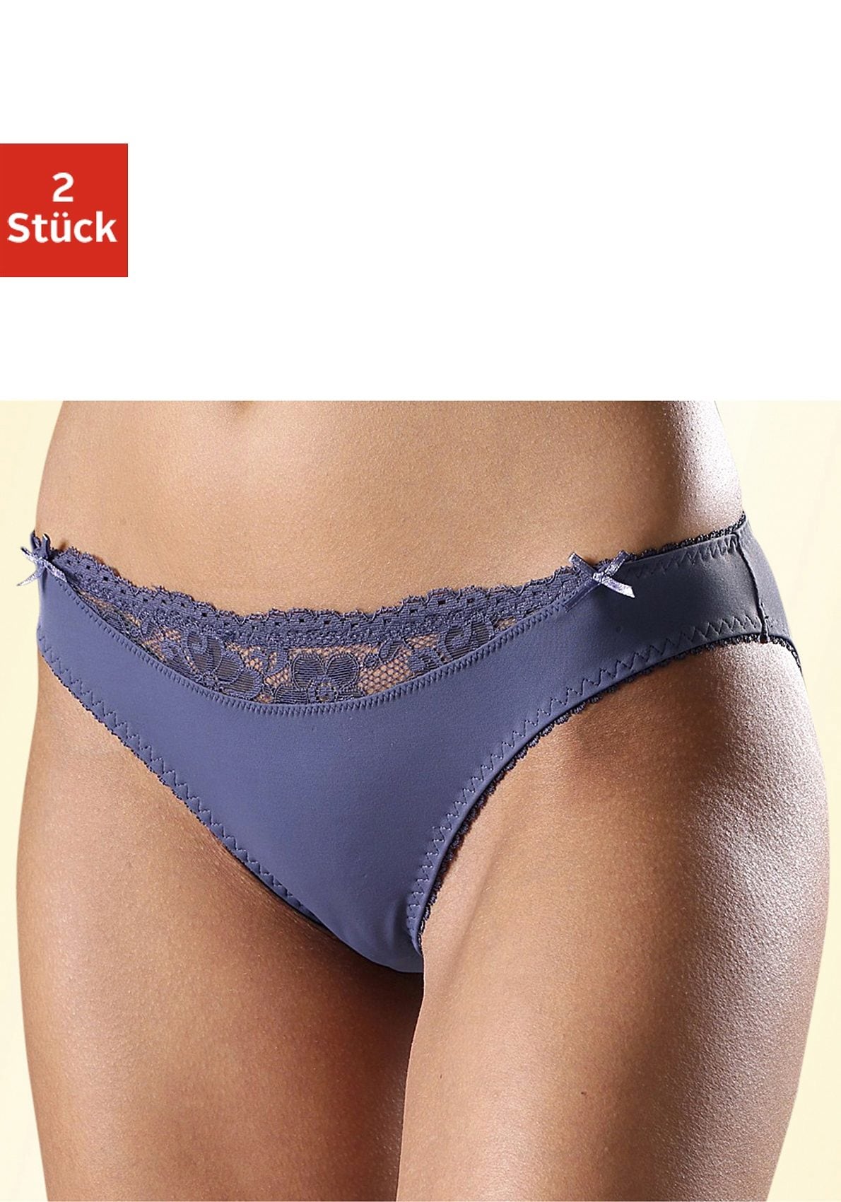 Nuance by Lascana Slip "mit Spitzeneinsatz vorne" Packung, als Dessous-Set kombinierbar, Dessous