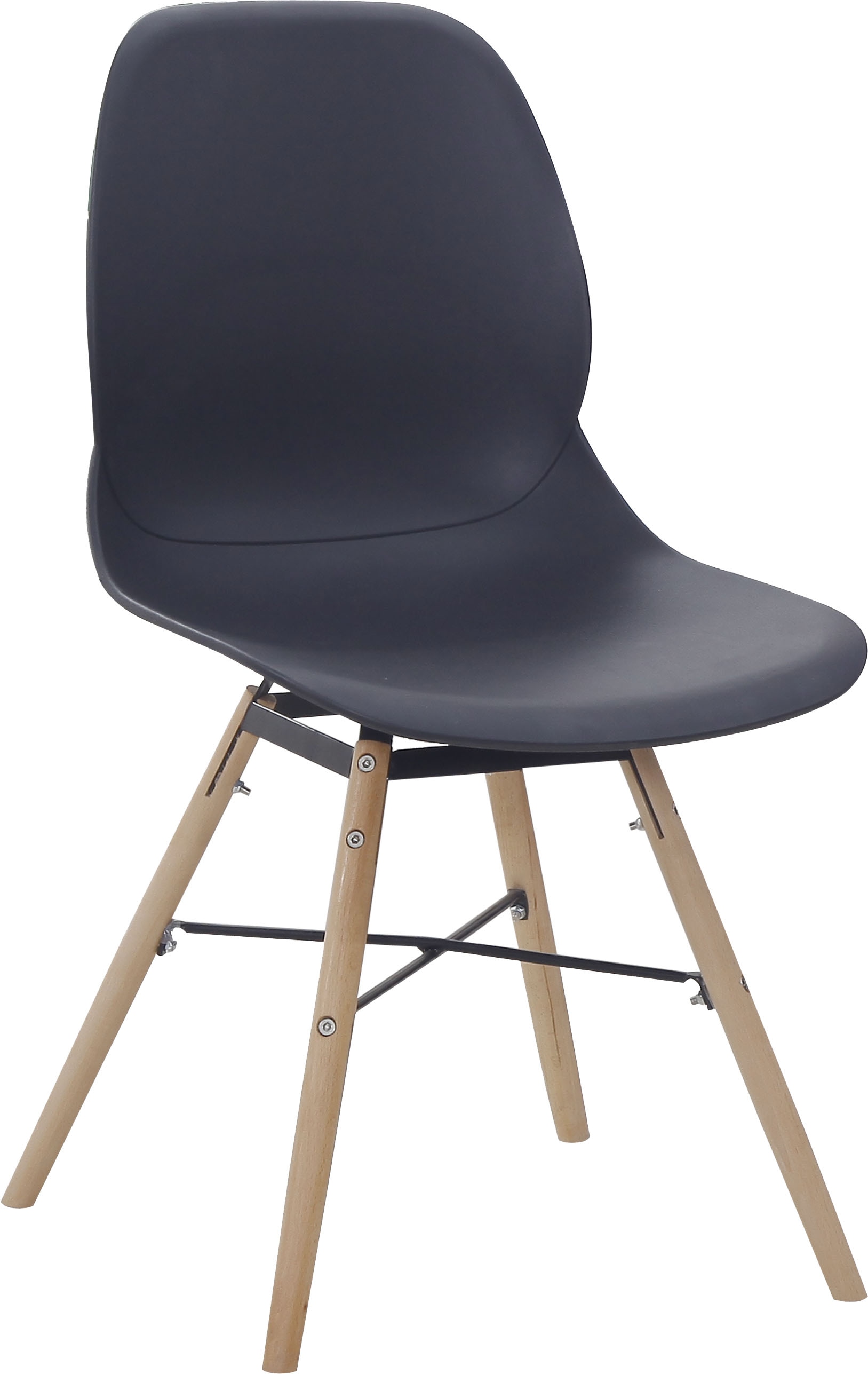 Kayoom 4-Fußstuhl »Stuhl Amy 110 2er-Set, praktisches Set, bequemer Kunststoffstuhl«, (Set), 2 St., pflegeleicht, abwaschbar, in einem Stück spritzgegossene Sitzfläche