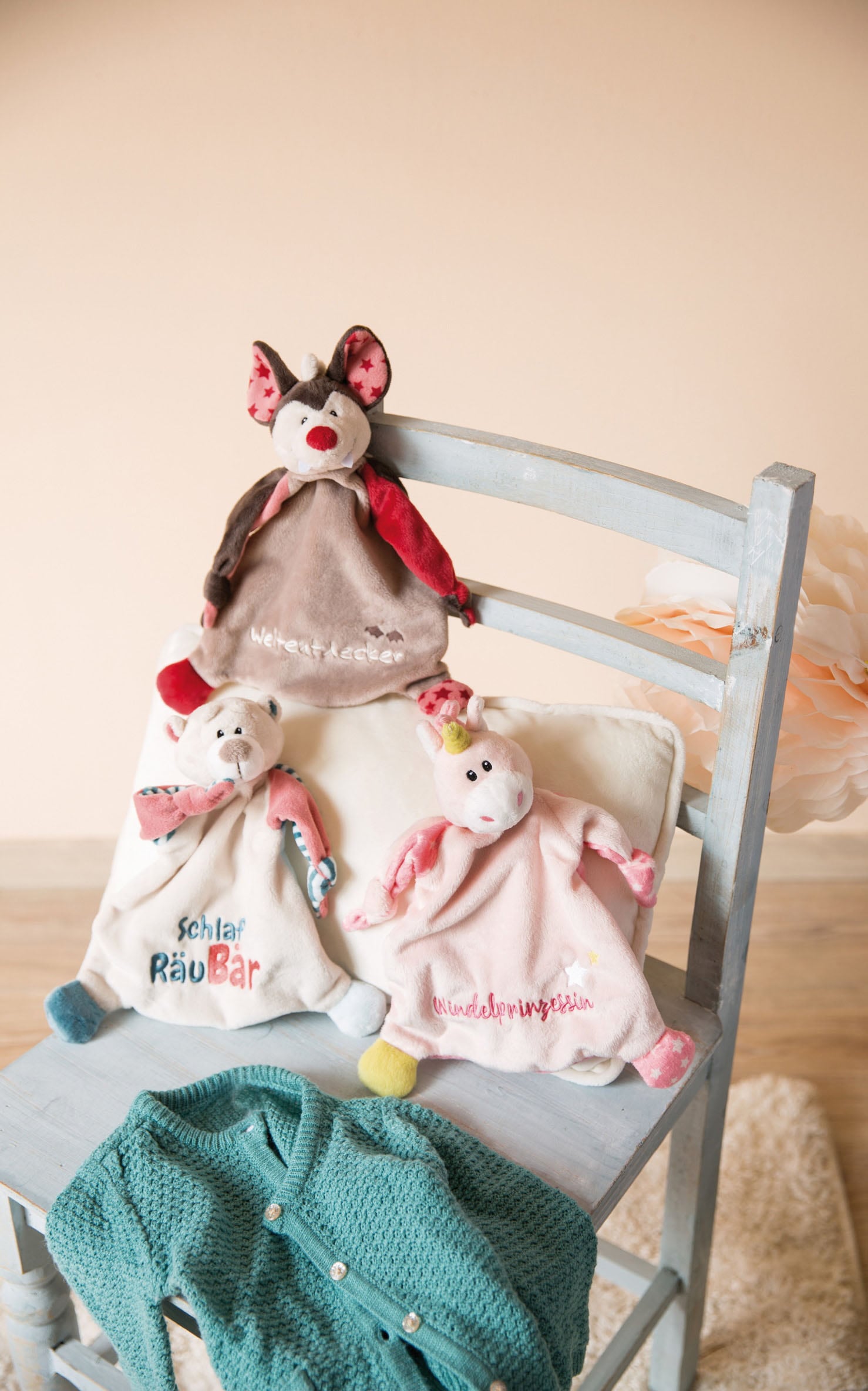Nici Schmusetuch »My first NICI Kollektion, Bär, Schlaf RäuBär«, mit aufgestickten Augen