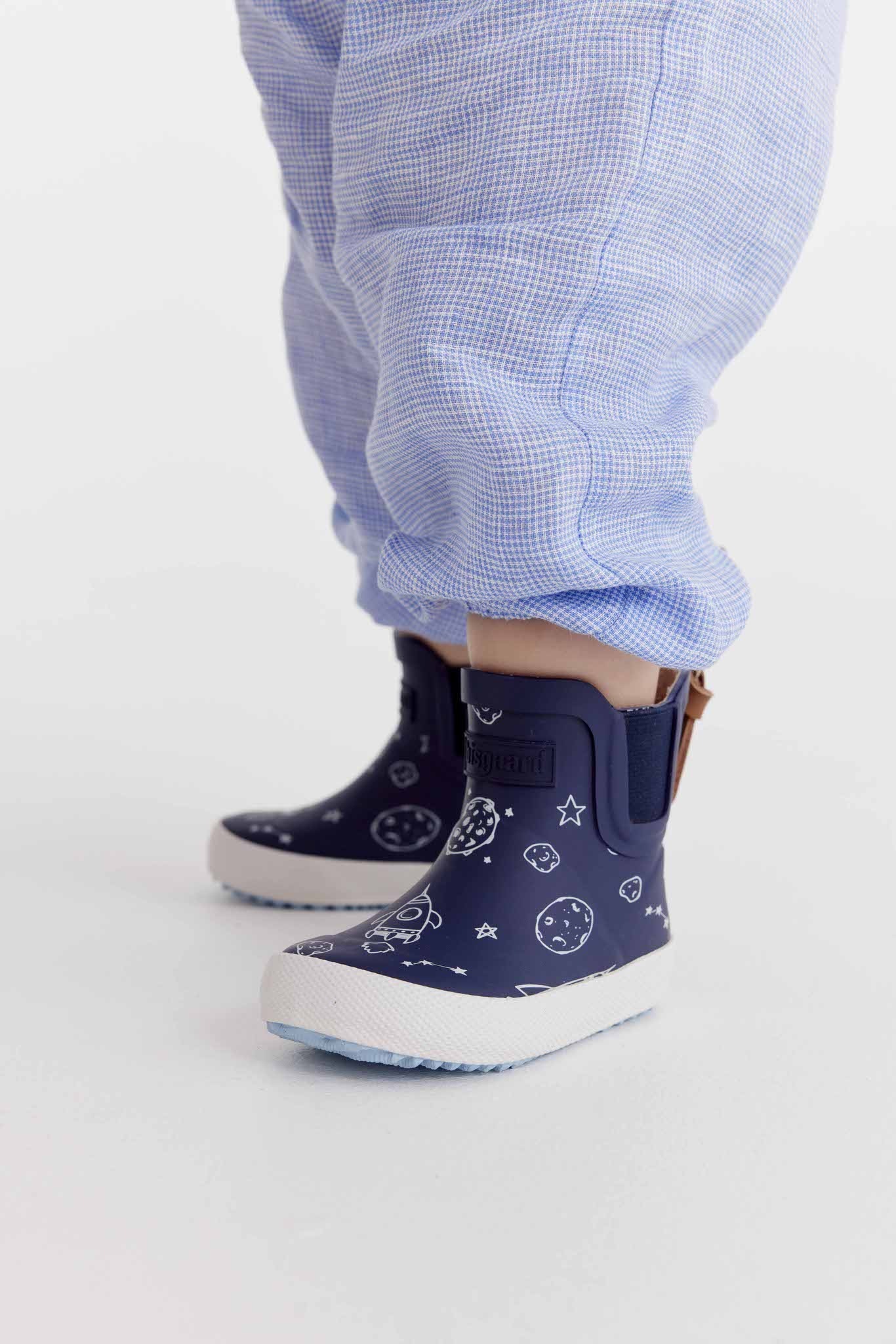 Gummistiefel BISGAARD "baby rubber", Mädchen, Gr. 27, navy astronaut, Gummi, gemustert, Schuhe Gummistiefel, Babyschuh mit Stretcheinsatz, Größenschablone zum Download 2