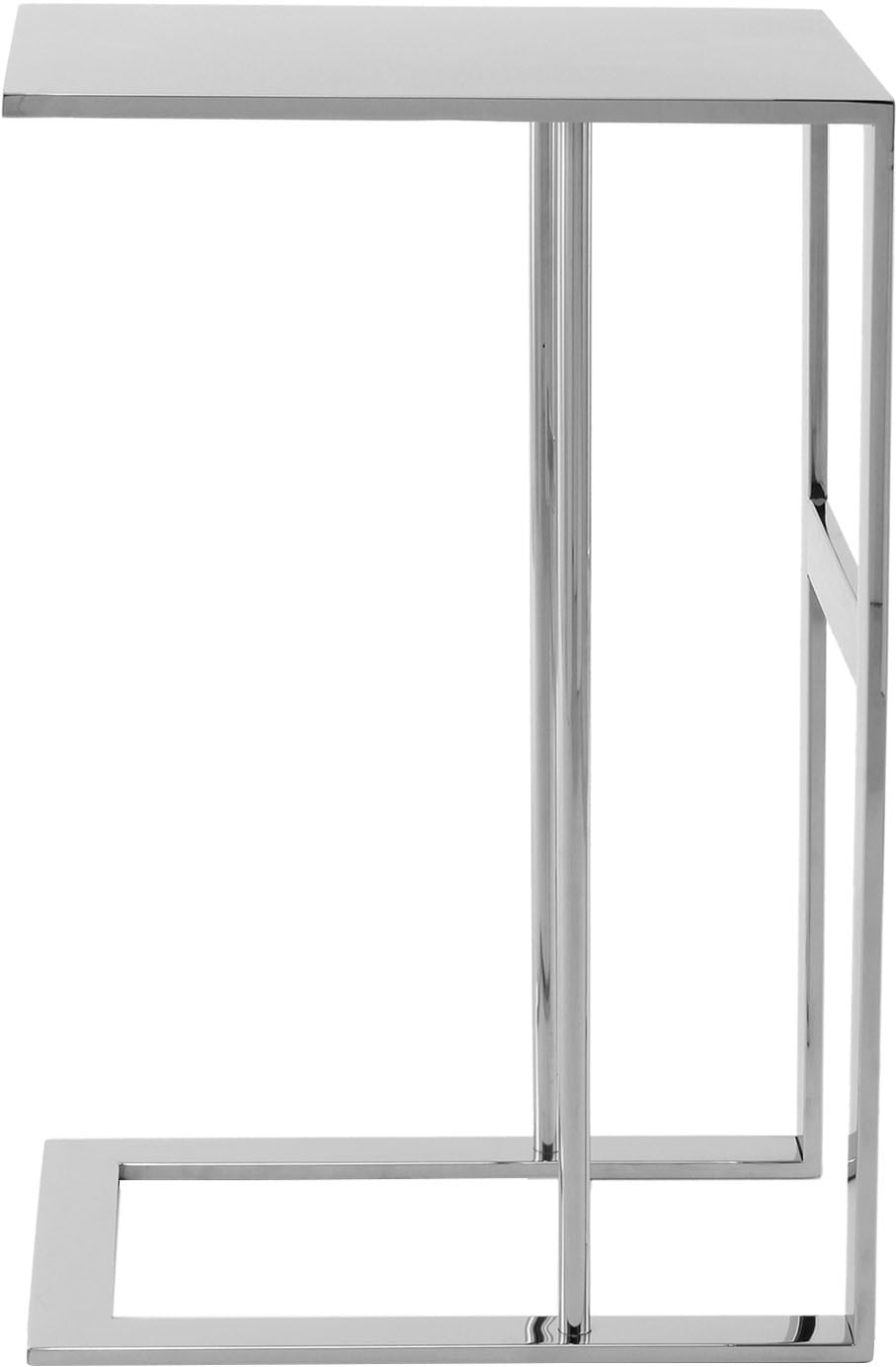 Kayoom Beistelltisch »Sten 125, Minimalistischer Stil, Gefertigt aus 100 % Edelstahl«, (1 St.), Minimalistischer Beistellisch in C-Form aus Edelstahl