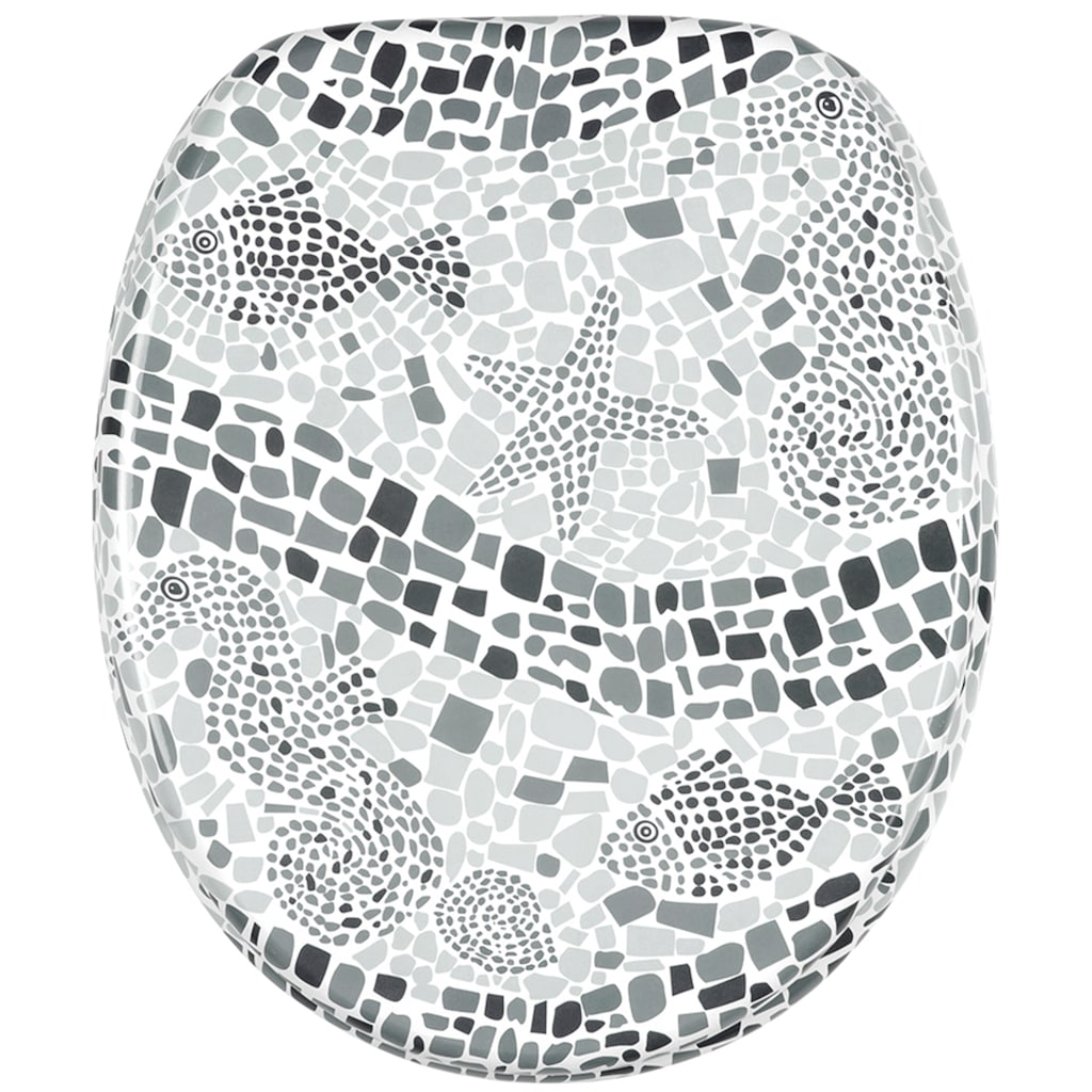 Sanilo WC-Sitz »Mosaic World Grey«
