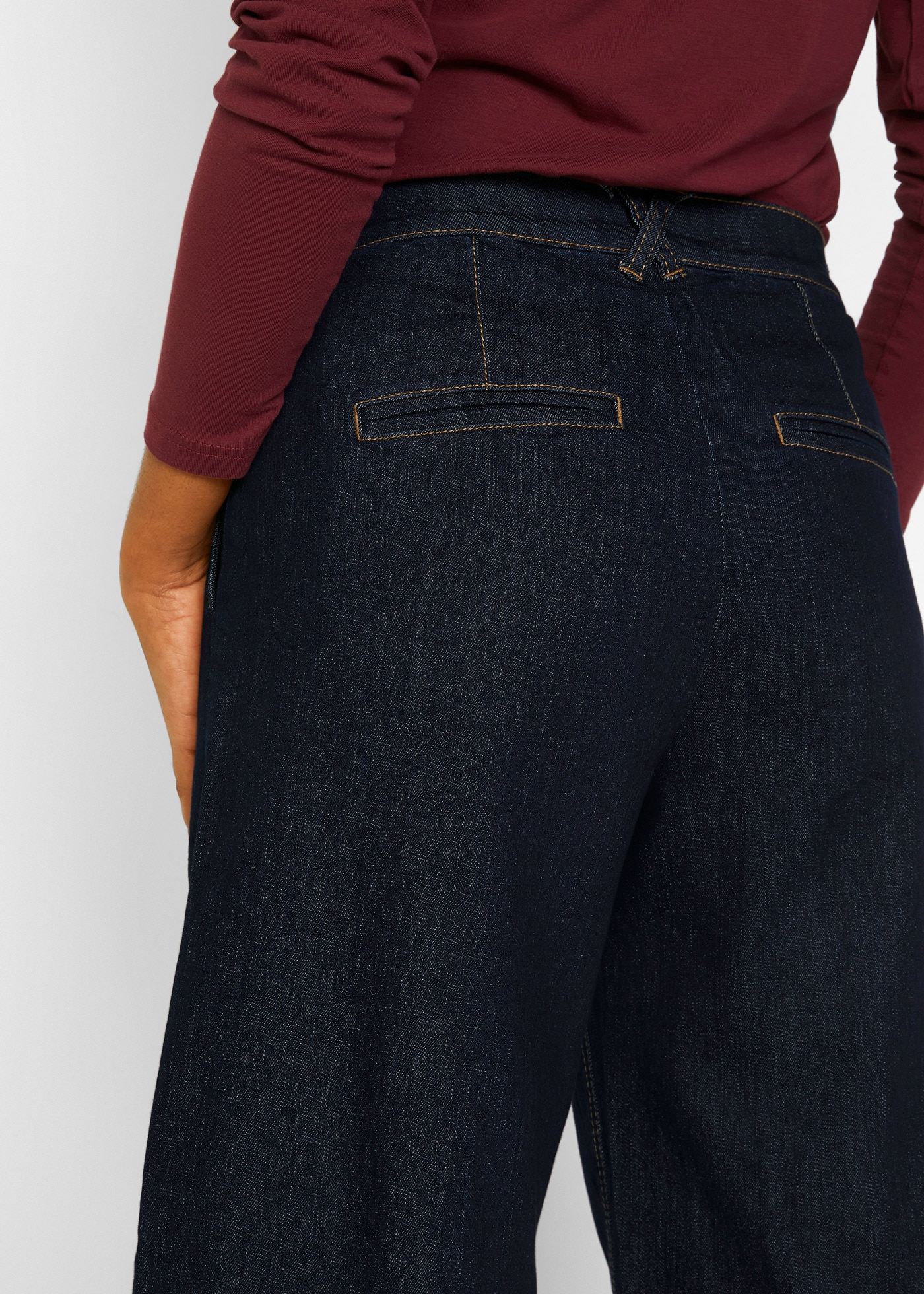 bonprix Weite Jeans »Wide-Leg-Jeans High Waist, Bequembund« Wide-Leg-Jeans High Waist, Bequembund