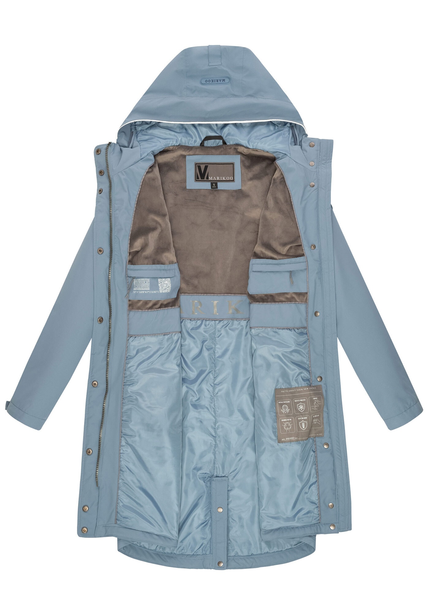 Marikoo Outdoorjacke »Megumii«, mit weichem Teddyfell innen
