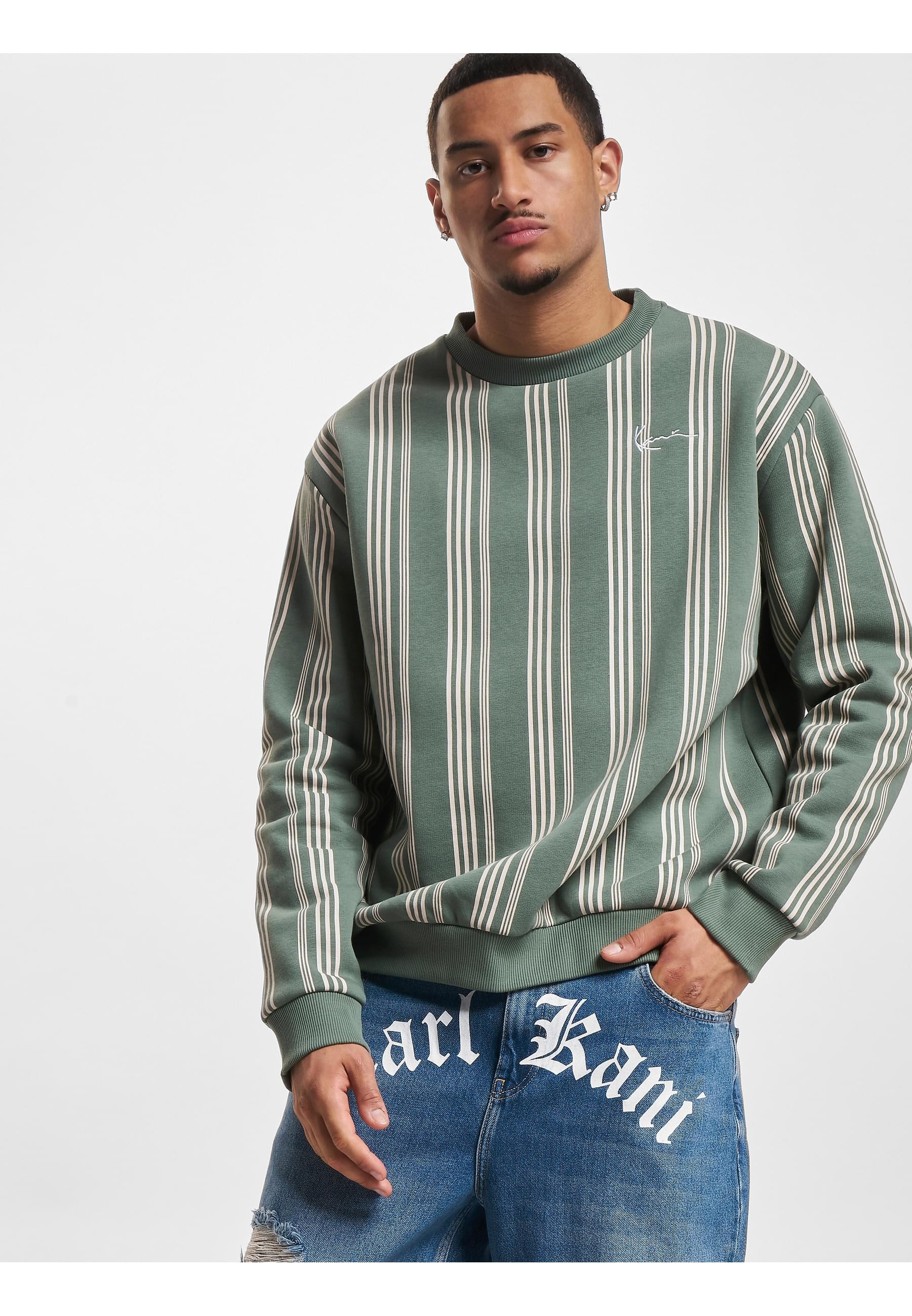 Karl Kani Langarmshirt »Karl Kani Herren KM233-027-1 KK Small Signature Striped Crew«, (1 tlg.)