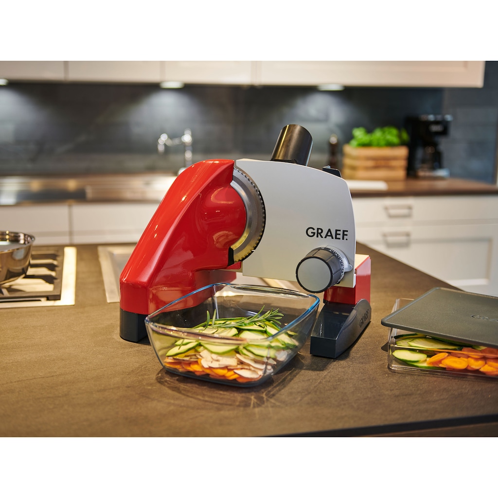 Graef Allesschneider »SlicedKitchen S 50003«, 170 W, inkl. Aufbewahrungsbox & MiniSlice-Aufsatz, rot