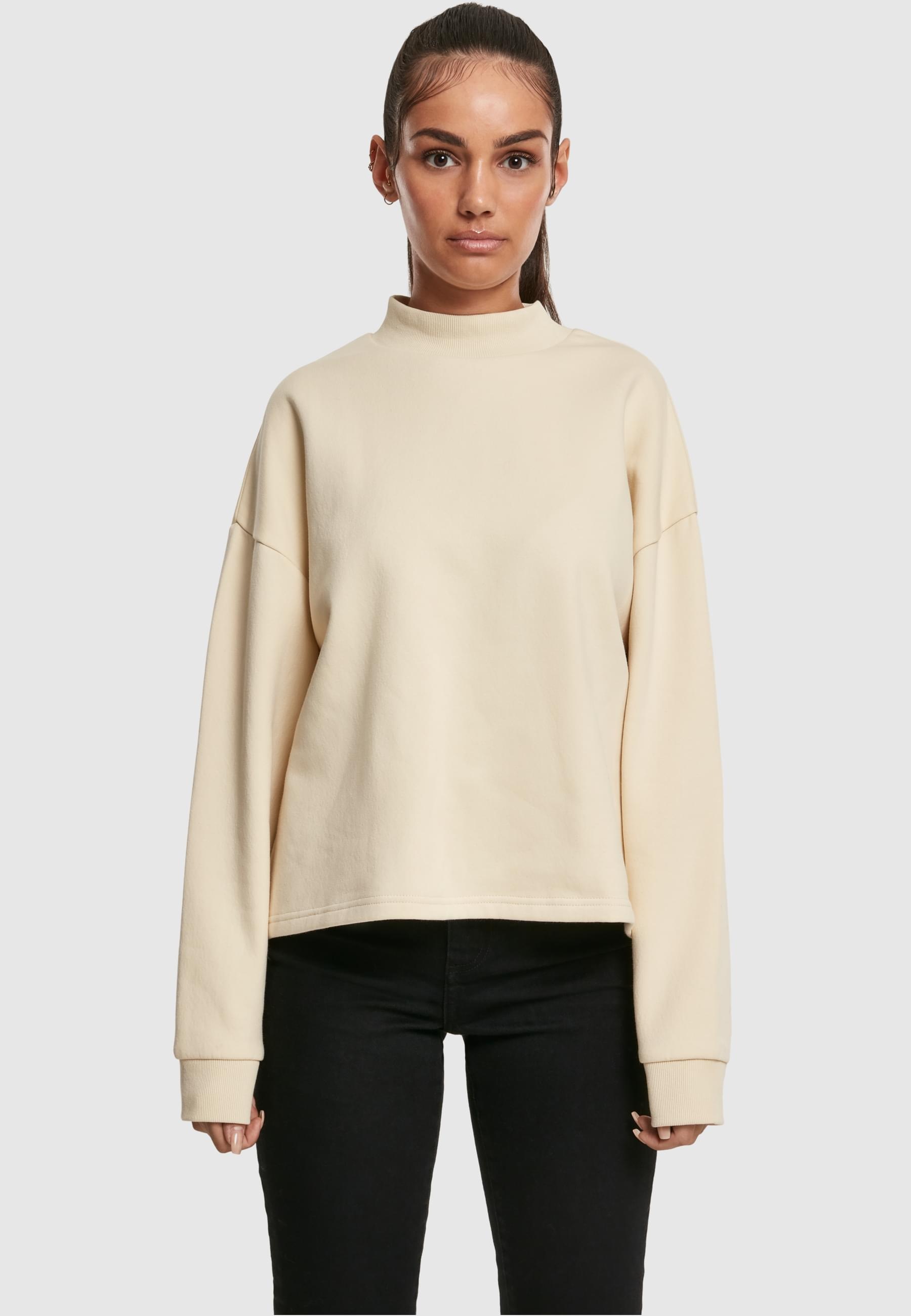 URBAN CLASSICS Sweatshirt »Urban Classics Damen Ladies Oversized High Neck Crew«, (1 tlg.)