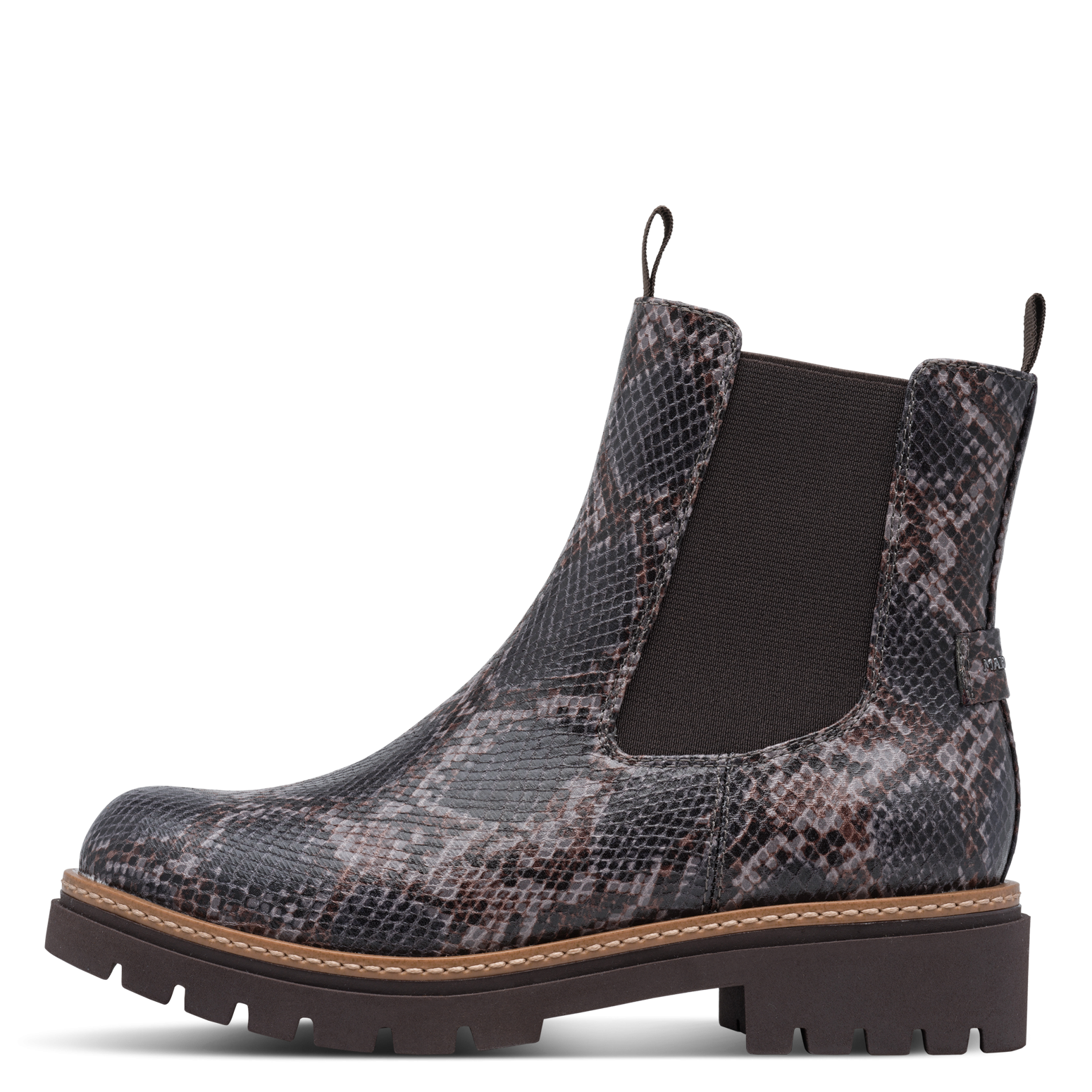 MARCO TOZZI Chelseaboots  Blockabsatz, Stiefelette mit Stretcheinsatz an der Außenseite