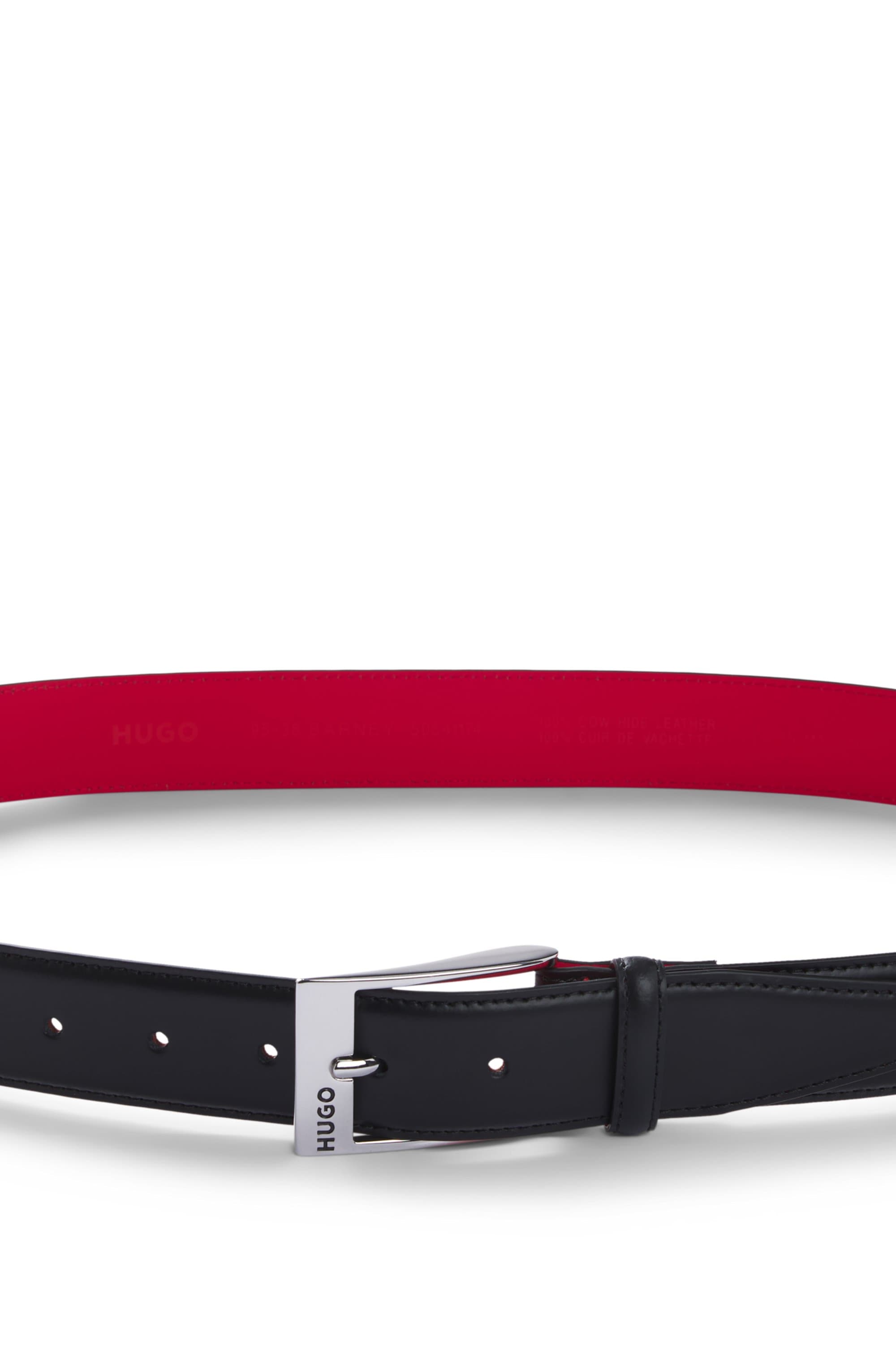 HUGO Ledergürtel »BARNEY« mit kontrastfarbener Innenseite