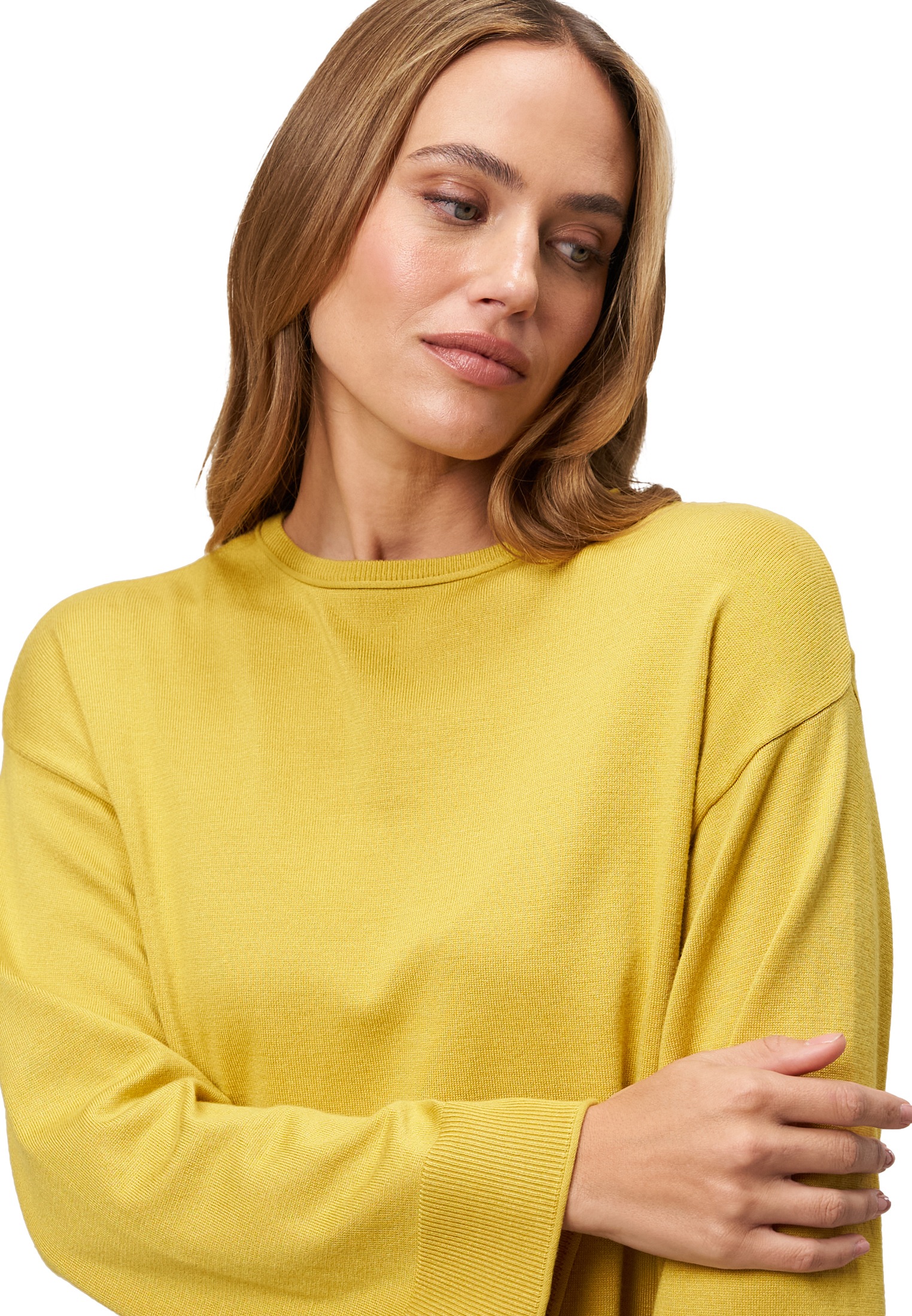 Zero Strickpullover »zero Pullover mit Trompetenärmeln«, (1 tlg.), Plain/ohne Details