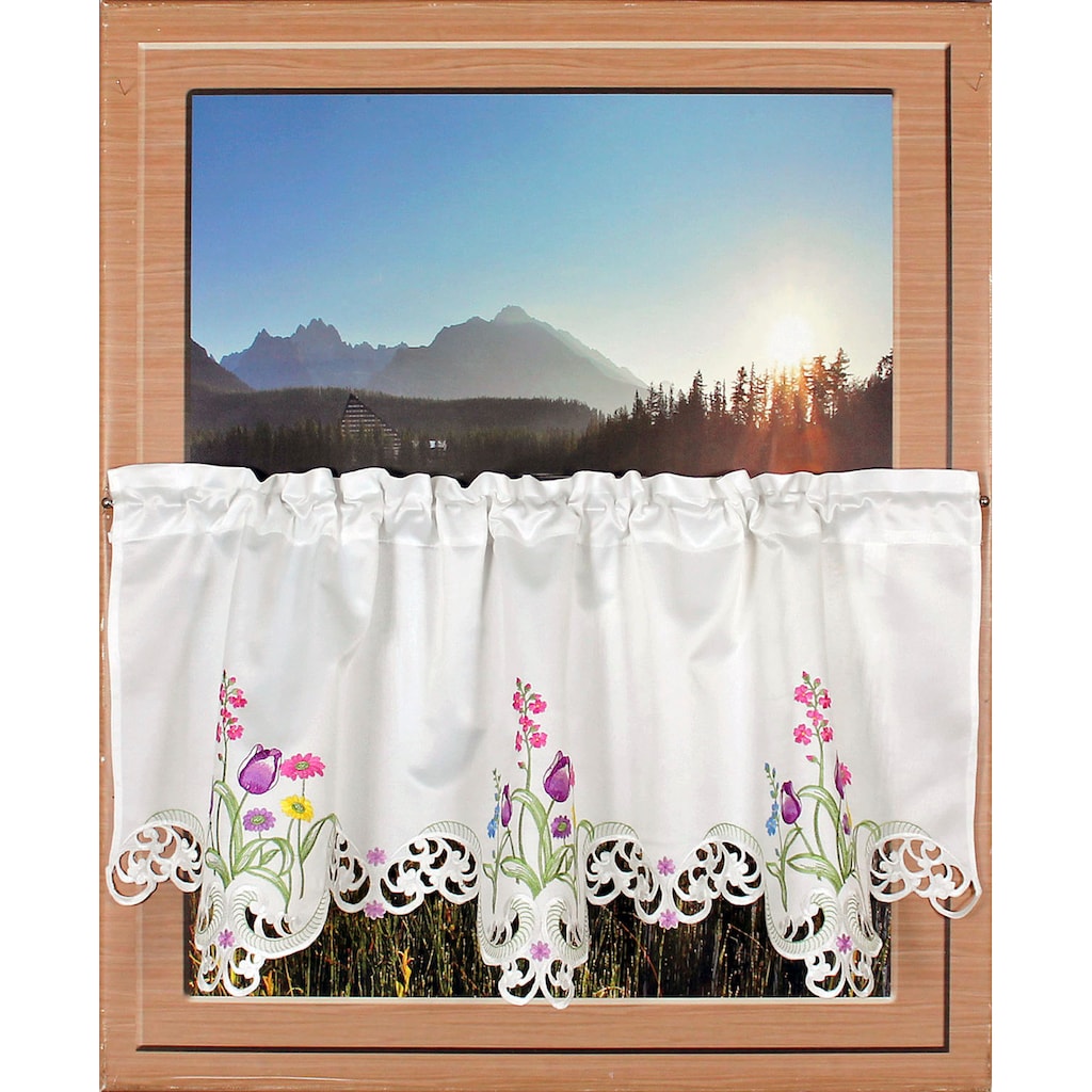 HOSSNER - ART OF HOME DECO Querbehang »Blumensee«, (1 St.)