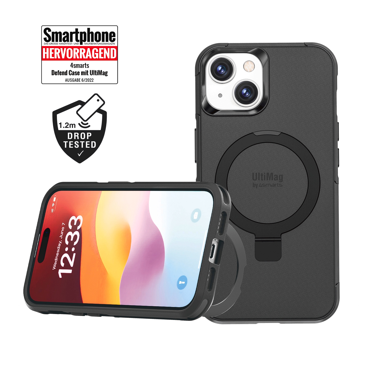 Backcover »Defend Case Magic Stand«, Apple iPhone 15 Plus, für iPhone 15 Plus