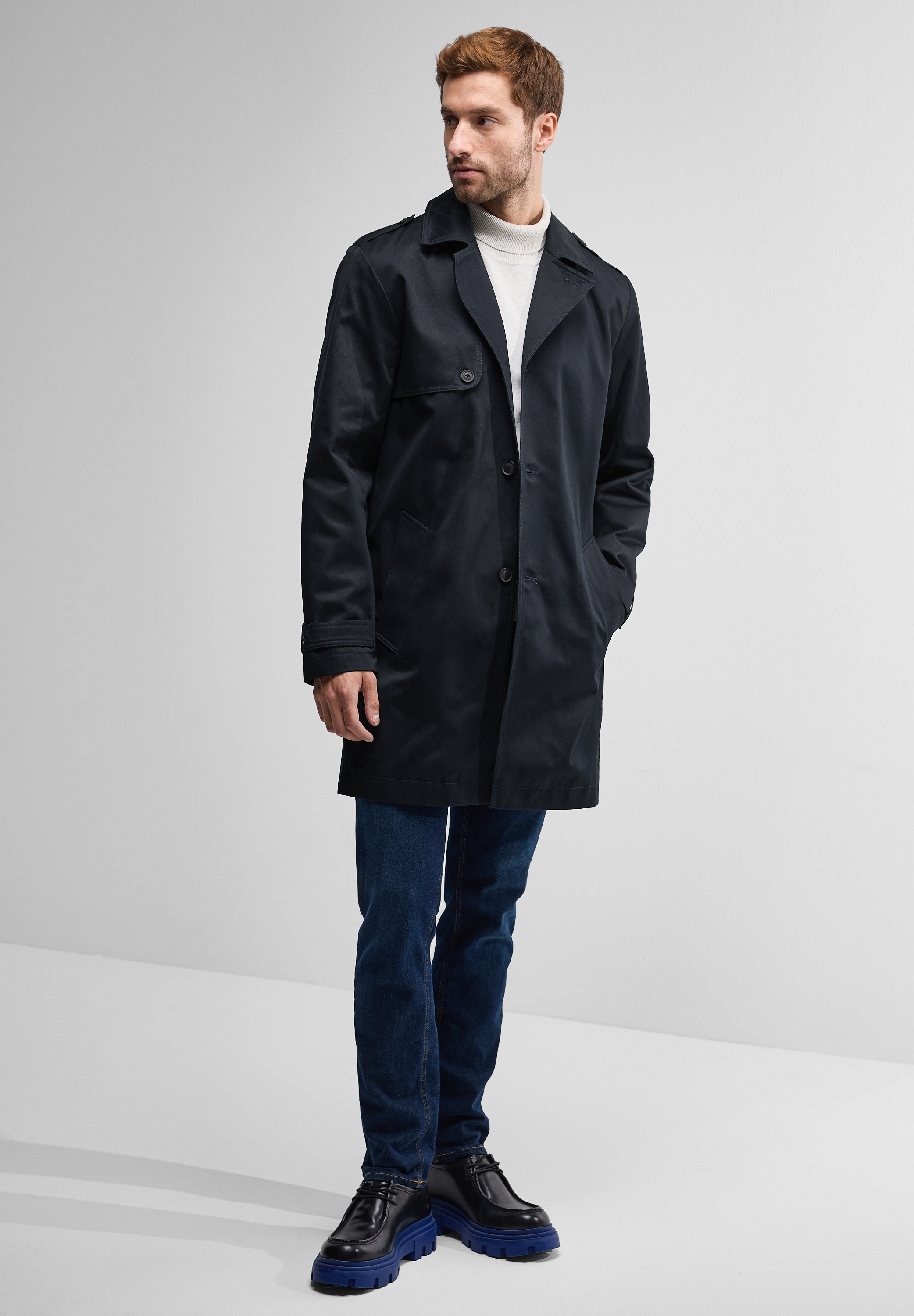STREET ONE MEN Outdoorjacke be Kapuze su Reverskragen...