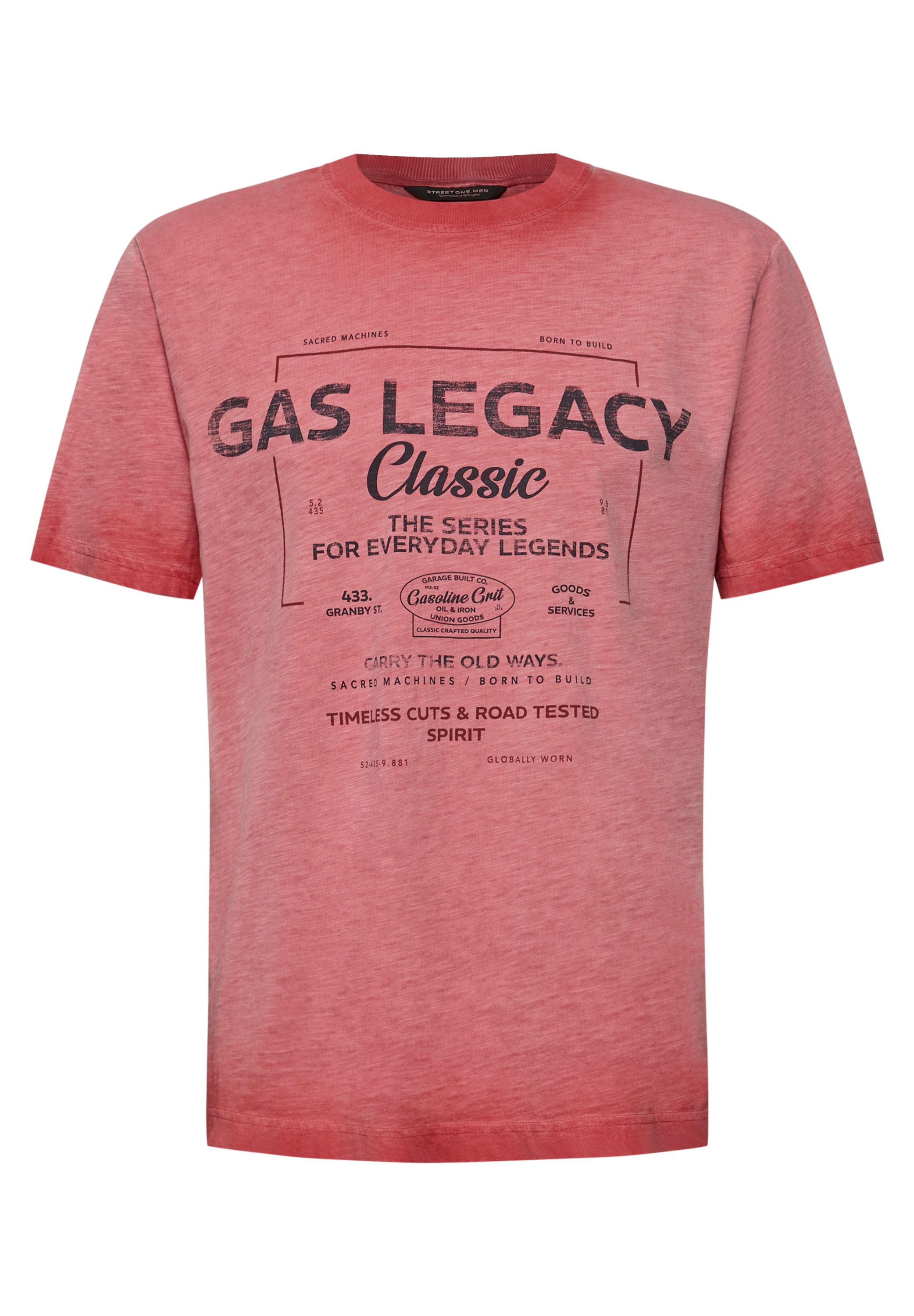 STREET ONE MEN Langarmshirt mit Wording