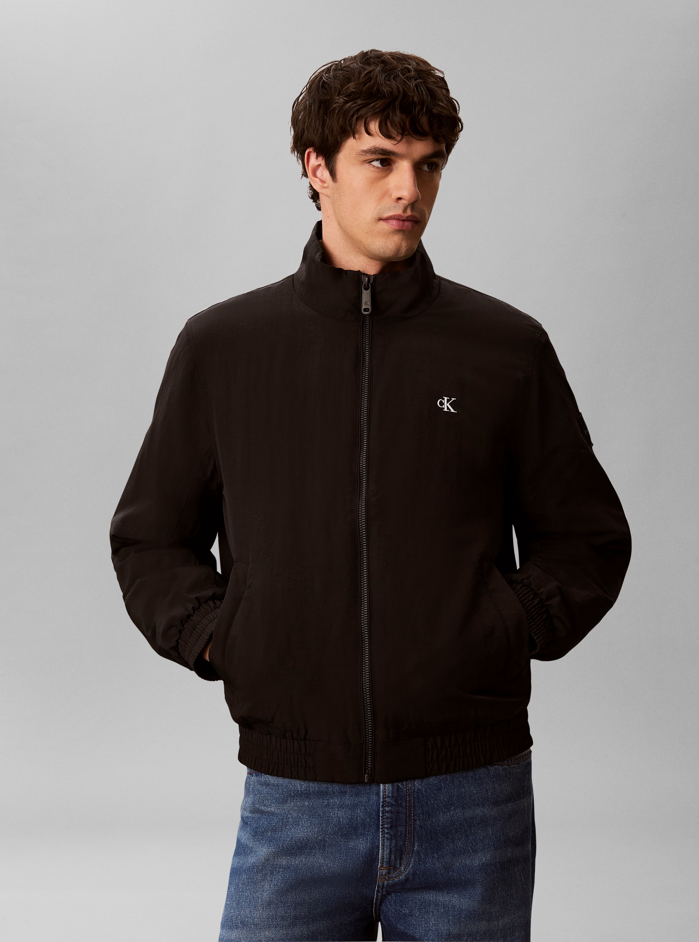 Calvin Klein Jeans Blouson Stehkragen, 2-Wege-Zipper, Regular Fit, wattiert