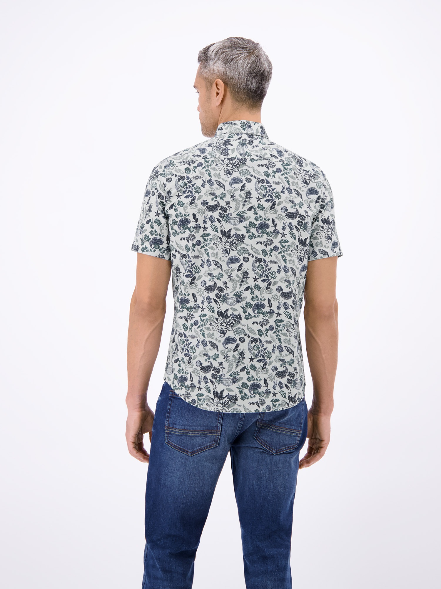 LERROS Kurzarmhemd "Kurzarmhemd mit sportivem Button-down-Kragen" günstig online kaufen