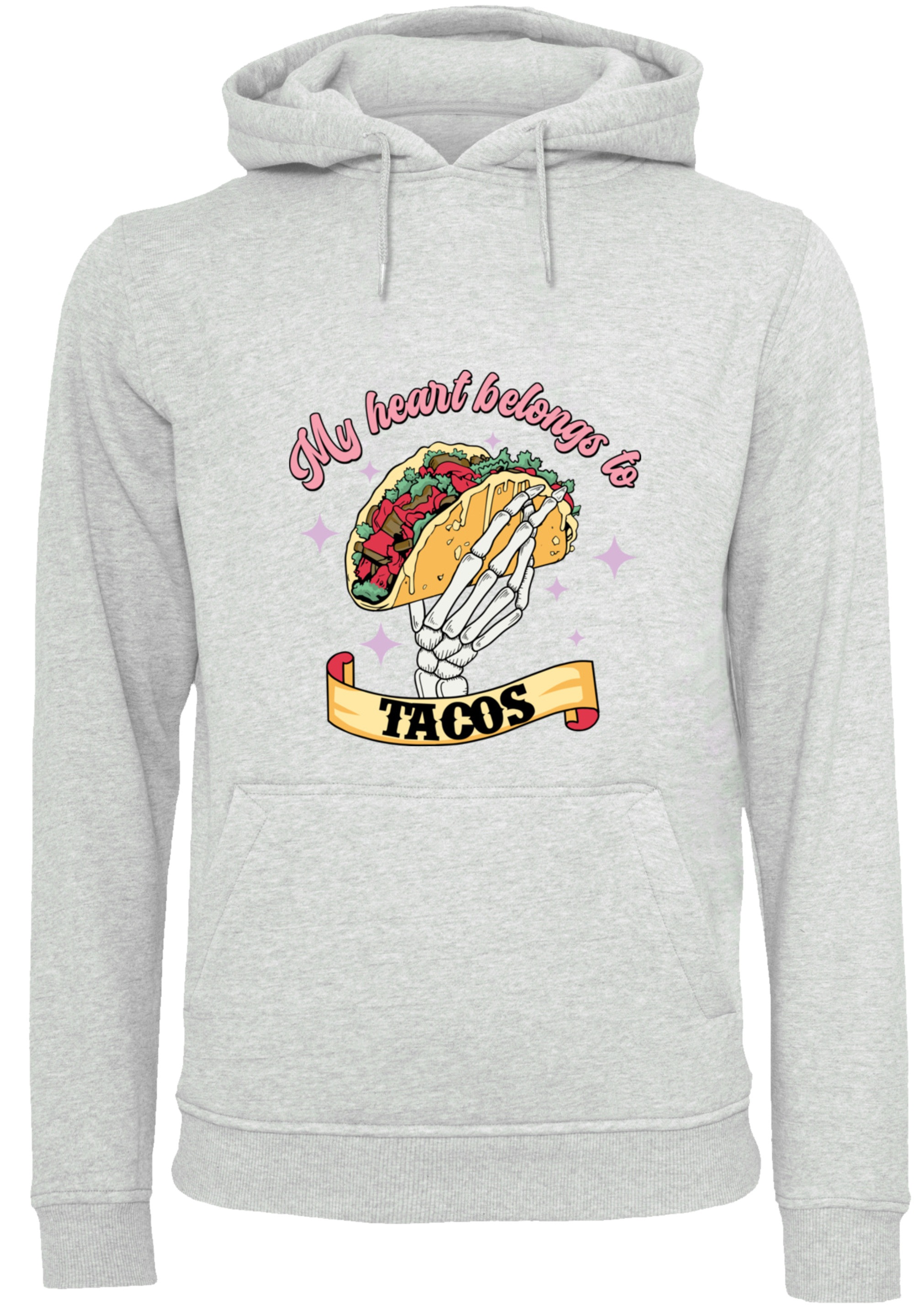 F4NT4STIC Kapuzenpullover »Anti Valentinstag My Herz belongs to tacos«, Premium Qualität