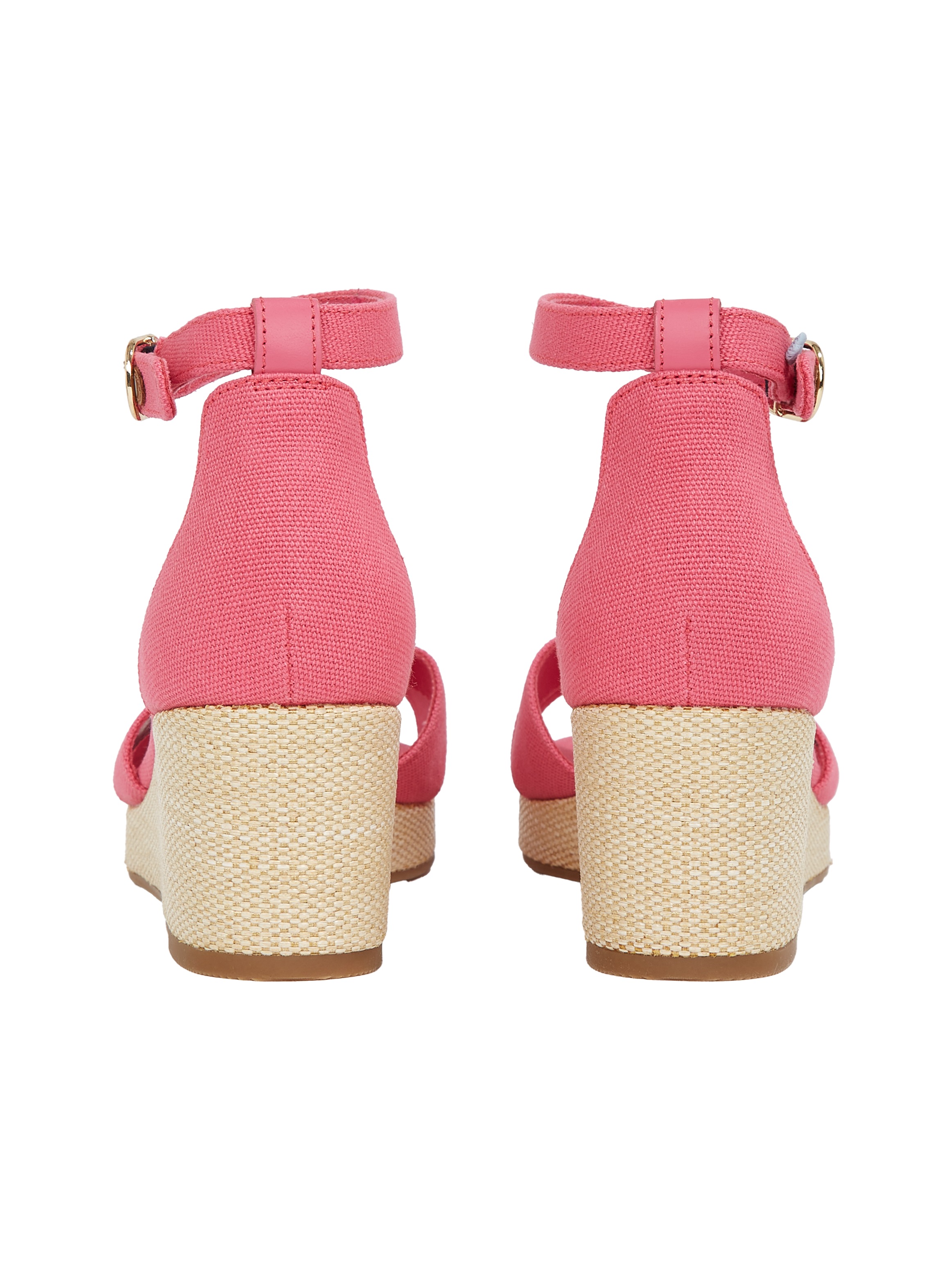 Tommy Hilfiger Keilsandalette »FLAG CRISS-CROS MID WEDGE ESPAD«, Riemchensandale, Sommerschuh mit verstellbarer Schnalle