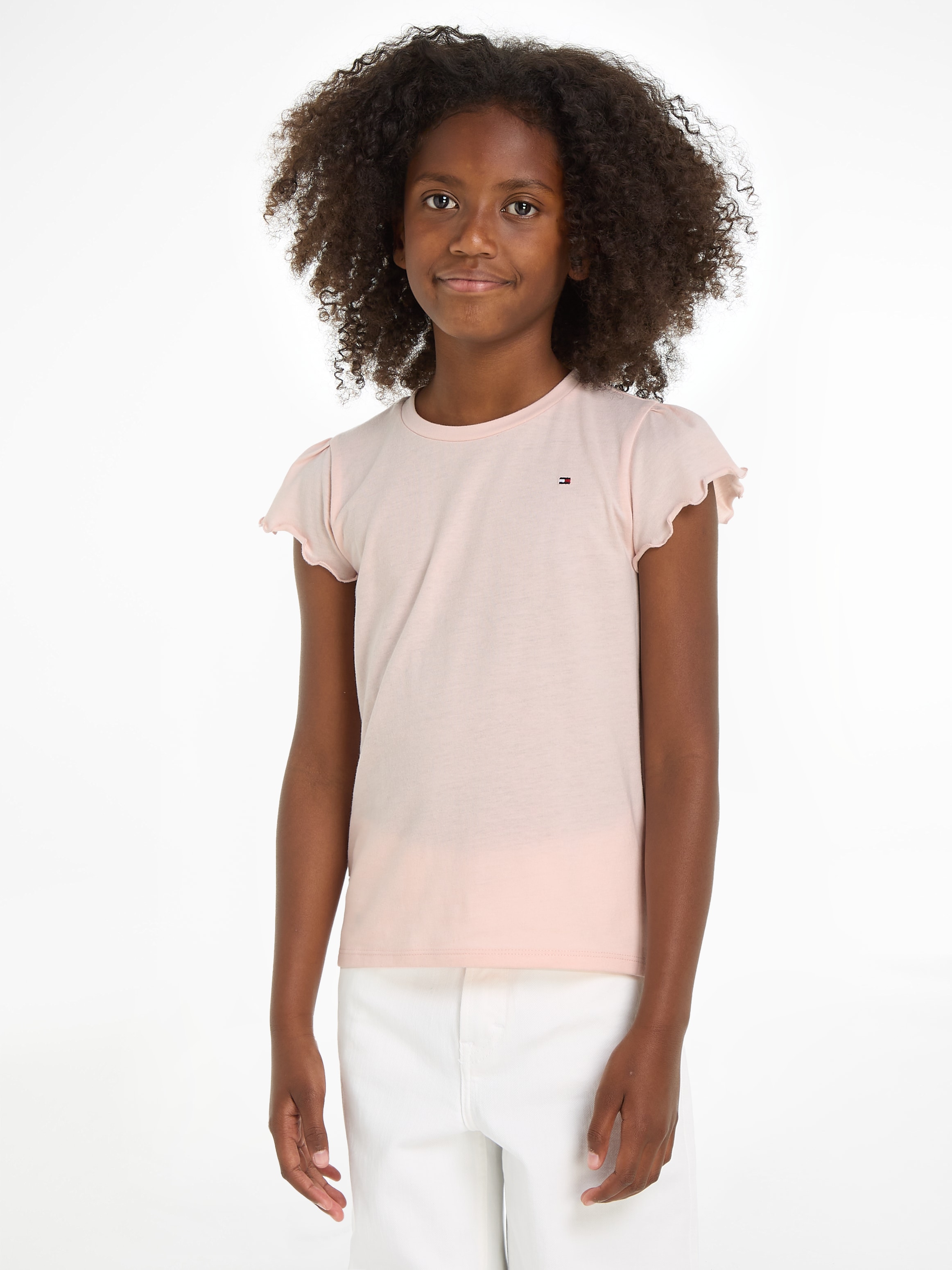 T-Shirt »ESSENTIAL RUFFLE SLEEVE TOP S/S«, Kinder bis 16 Jahre