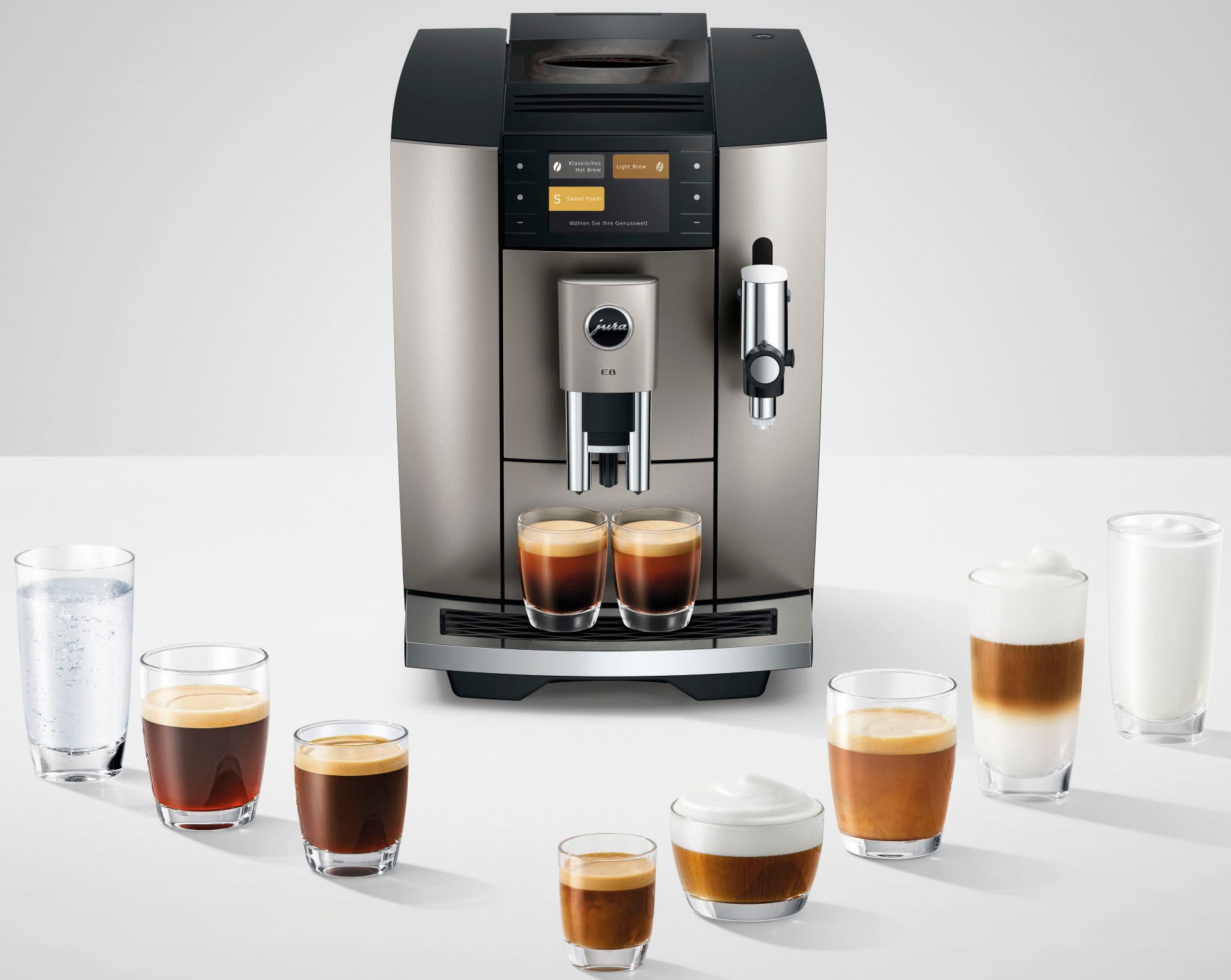 JURA Kaffeevollautomat »15712 E8 Midnight Silver (ED)«