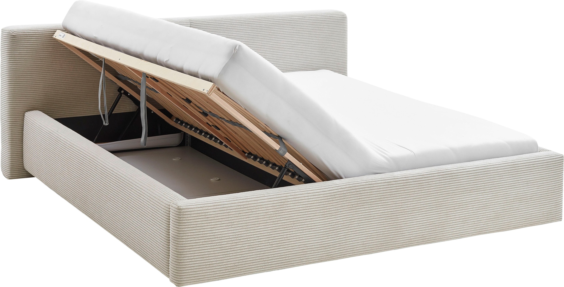 meise.möbel Polsterbett »Cube wahlweise mit Matratze und Bettkasten«, extra flaches Kopfteil, erhältlich in den Breiten 140cm, 160cm & 180cm