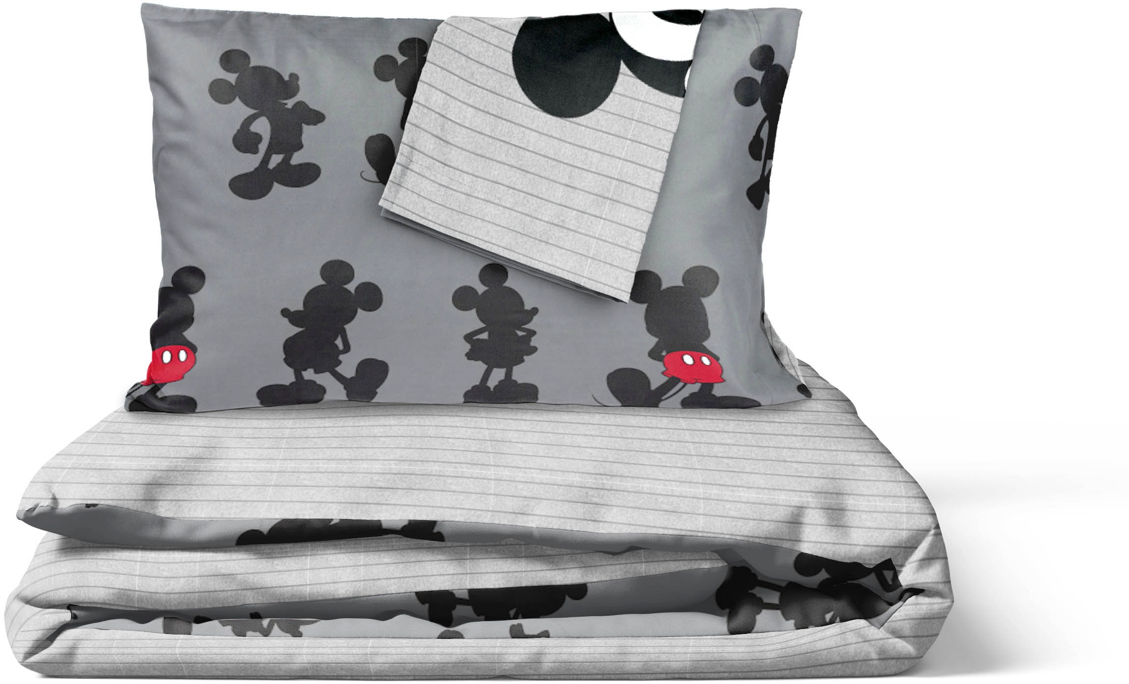 Disney Kinderbettwäsche »Disney Mickey Mouse Bettbezug-Set 135x200 cm + Kissenbezug 80x80 cm« 2 tlg. tlg. 100 % Baumwolle, maschinenwaschbar, wendbar