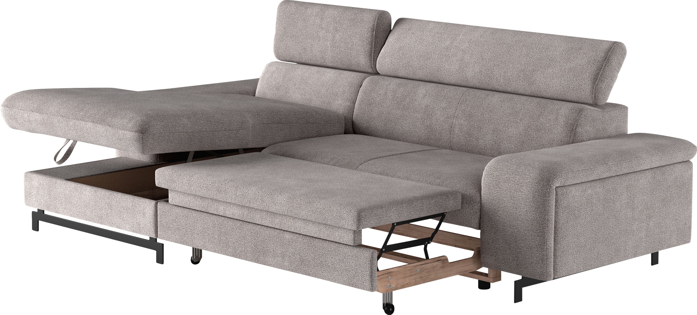 COTTA Ecksofa »Emma L-Form«, mit Kopfteilverstellung, wahlweise mit Bettfunktion & Bettkasten