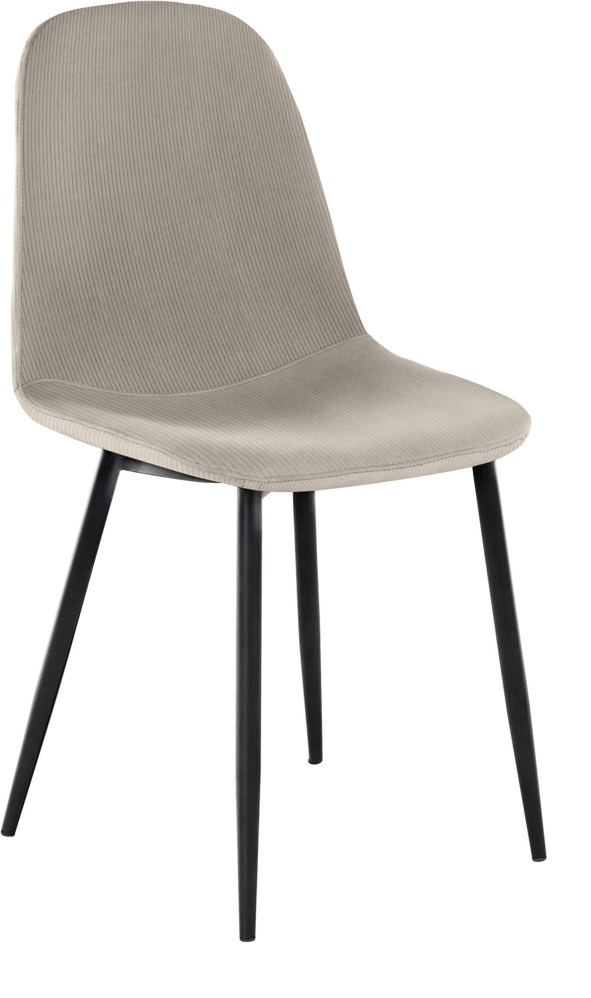 INOSIGN Essgruppe »Danny-Miller«, (Set, 5 tlg., Set 100 cm), Glastisch 100x100 cm mit 4 Stühlen in Cord, Gestell aus Metall